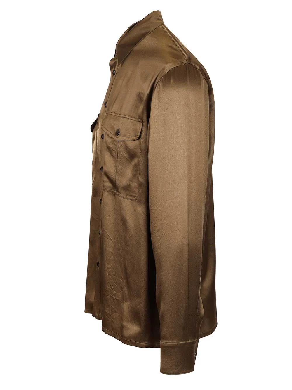 Saint Laurent Men Silk Satin Shirt - Image 3