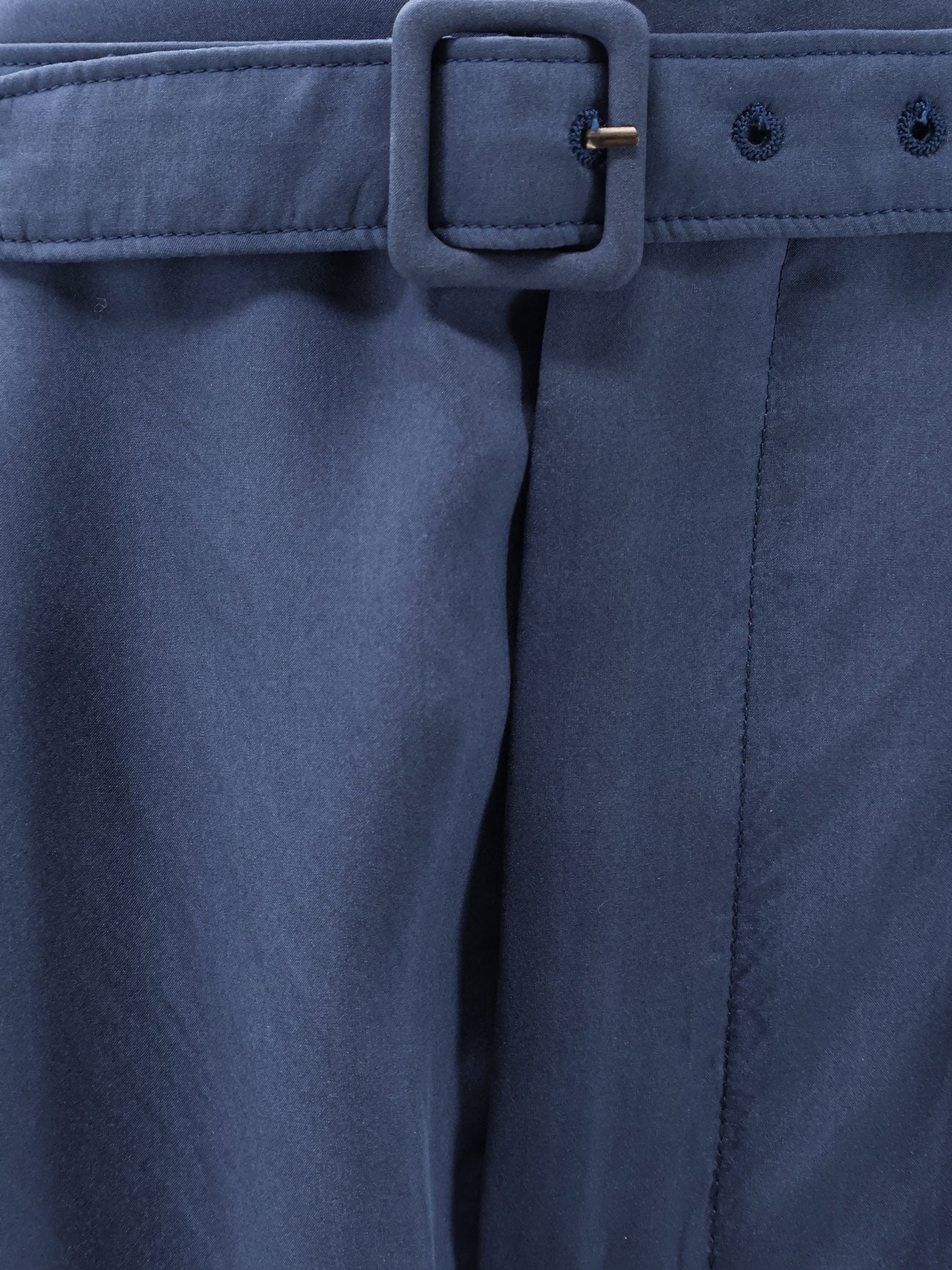 Saint Laurent Men Silk Trousers With Belt - Image 5