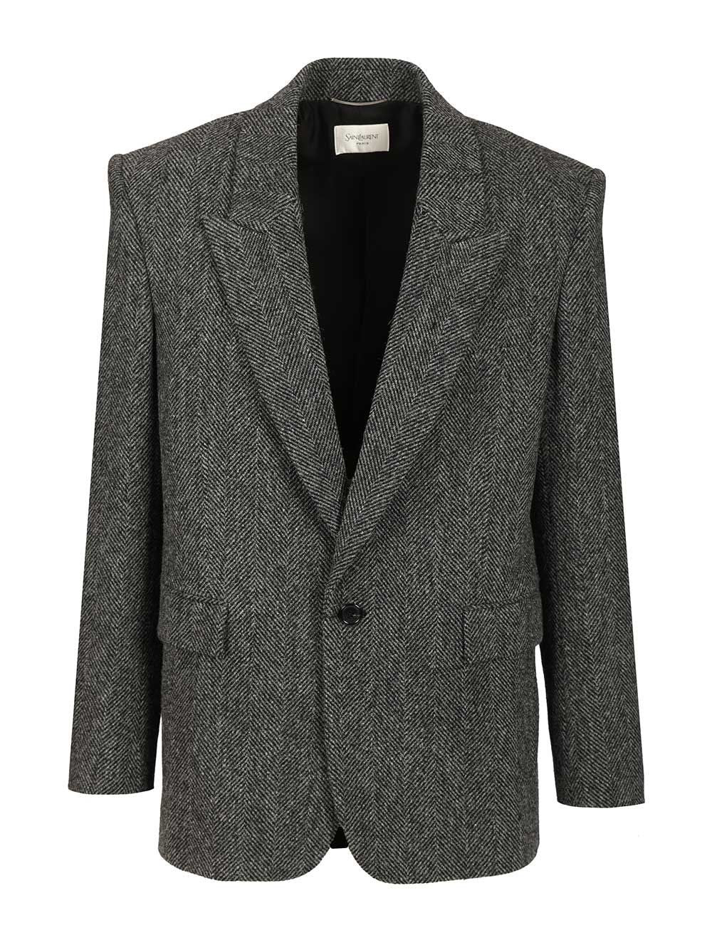 Saint Laurent Men Worsted Wool Jacket