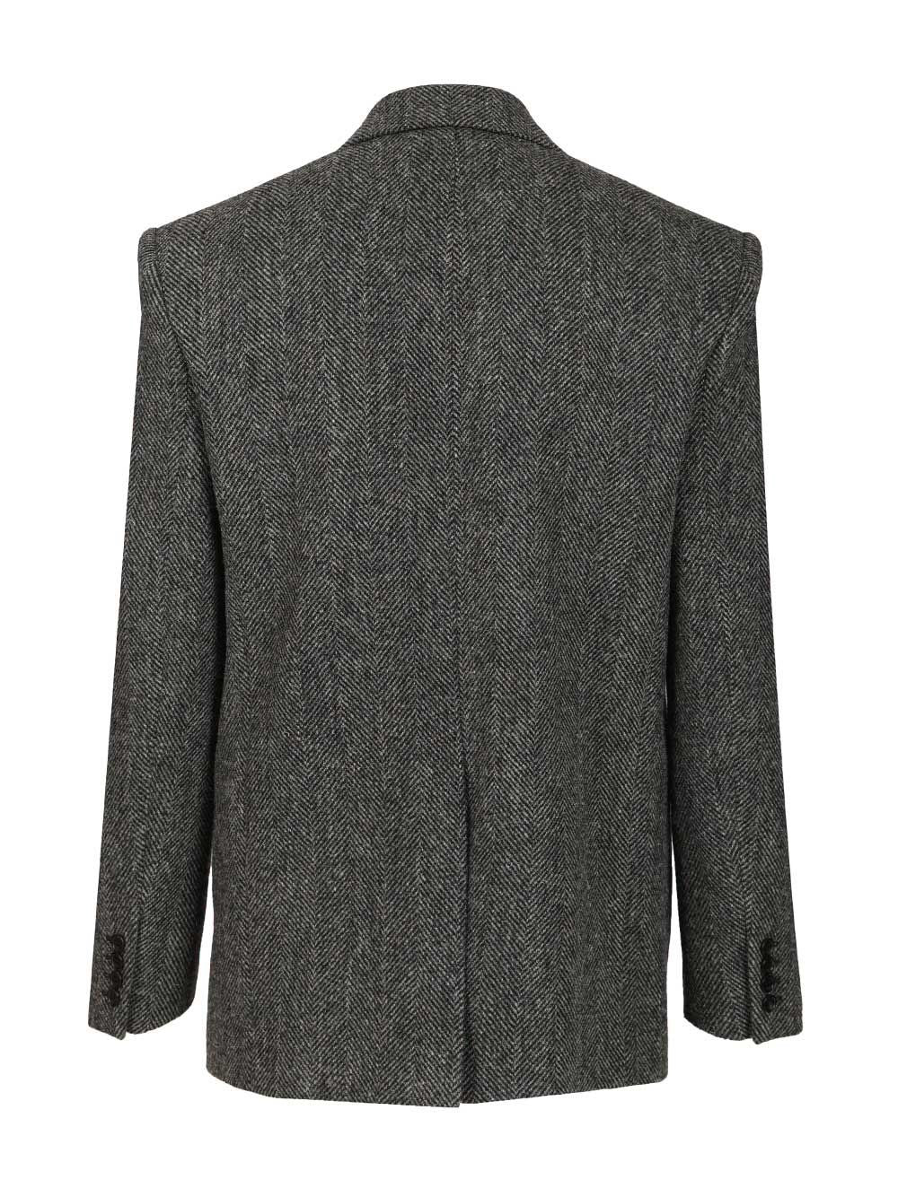 Saint Laurent Men Worsted Wool Jacket - Image 2