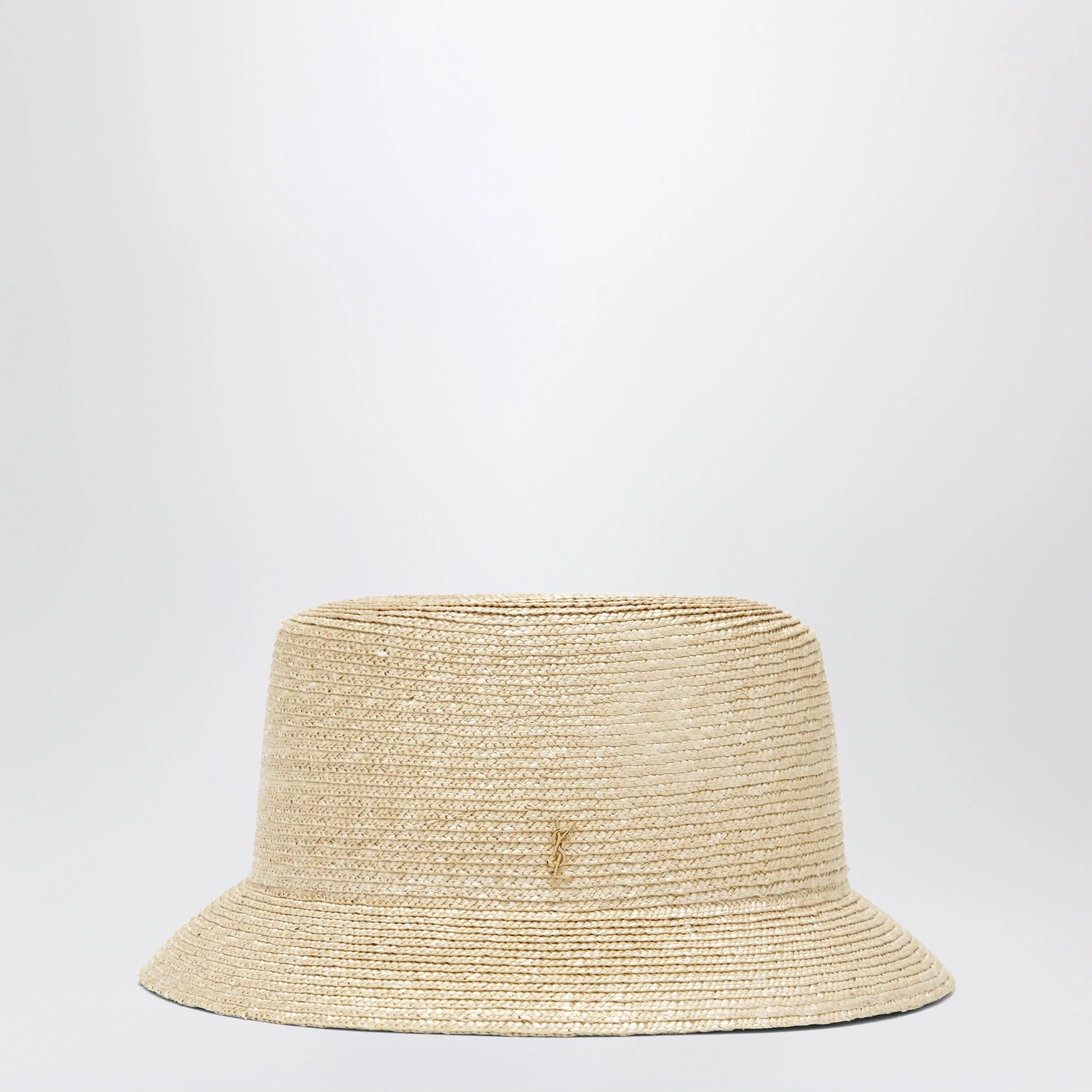 Saint Laurent Straw Hat With Cassandre Logo Women