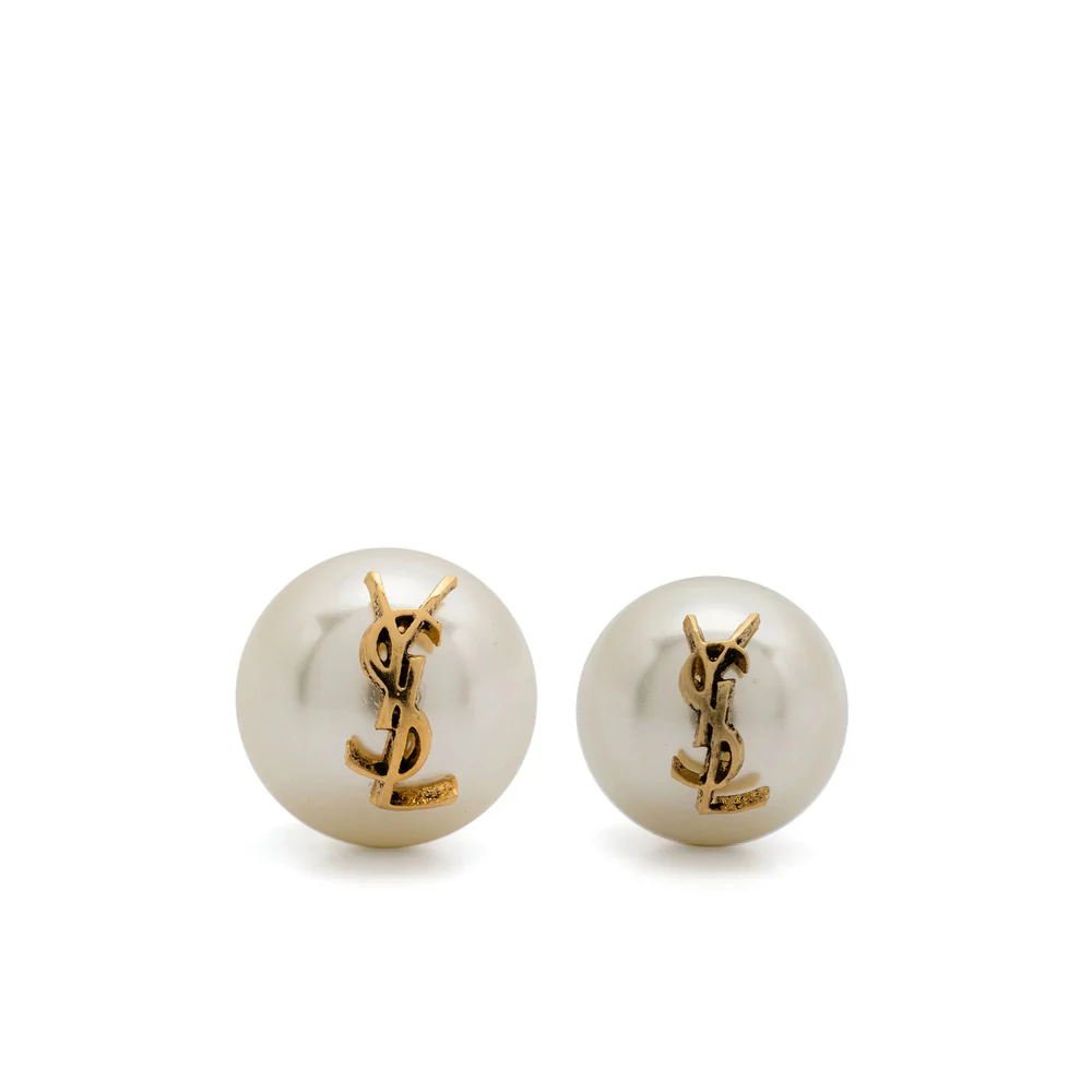 Saint Laurent White Earrings Women