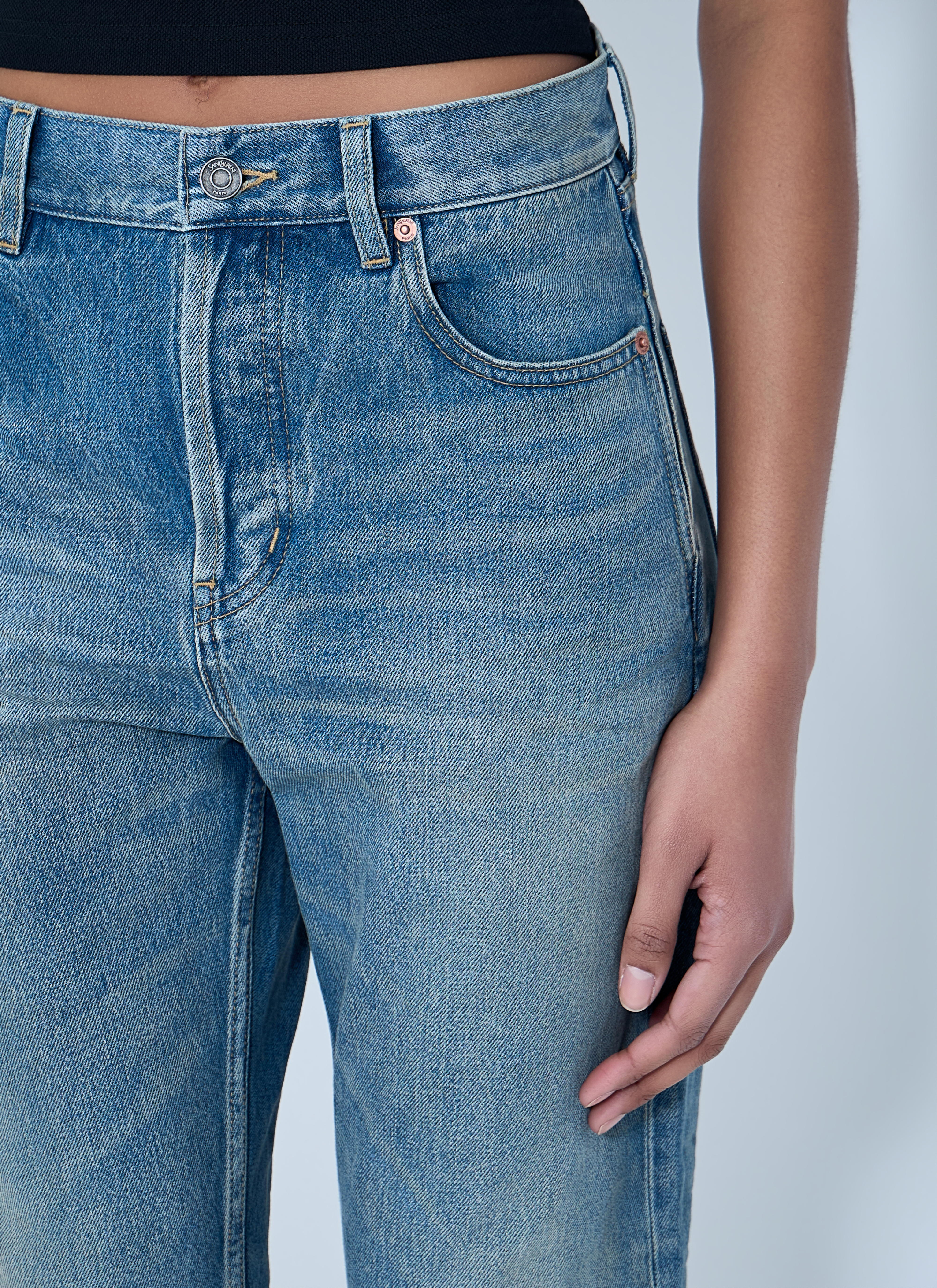 Saint Laurent Women 90S High-Rise Cropped Slim Jeans - Image 5