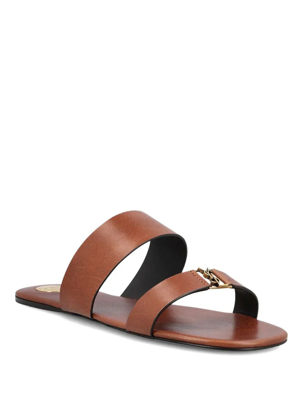 Saint Laurent Women Babylone Slides In Smooth Leather - Image 2