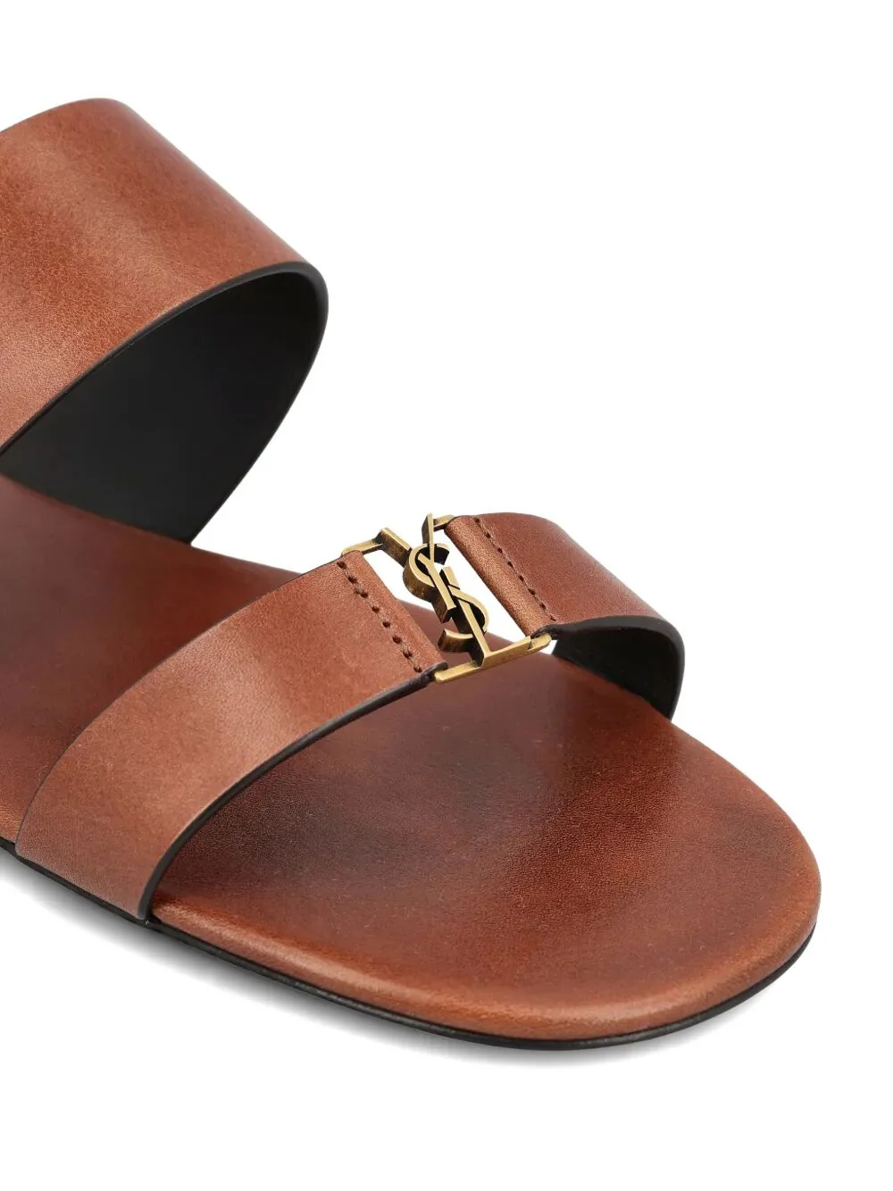 Saint Laurent Women Babylone Slides In Smooth Leather - Image 4