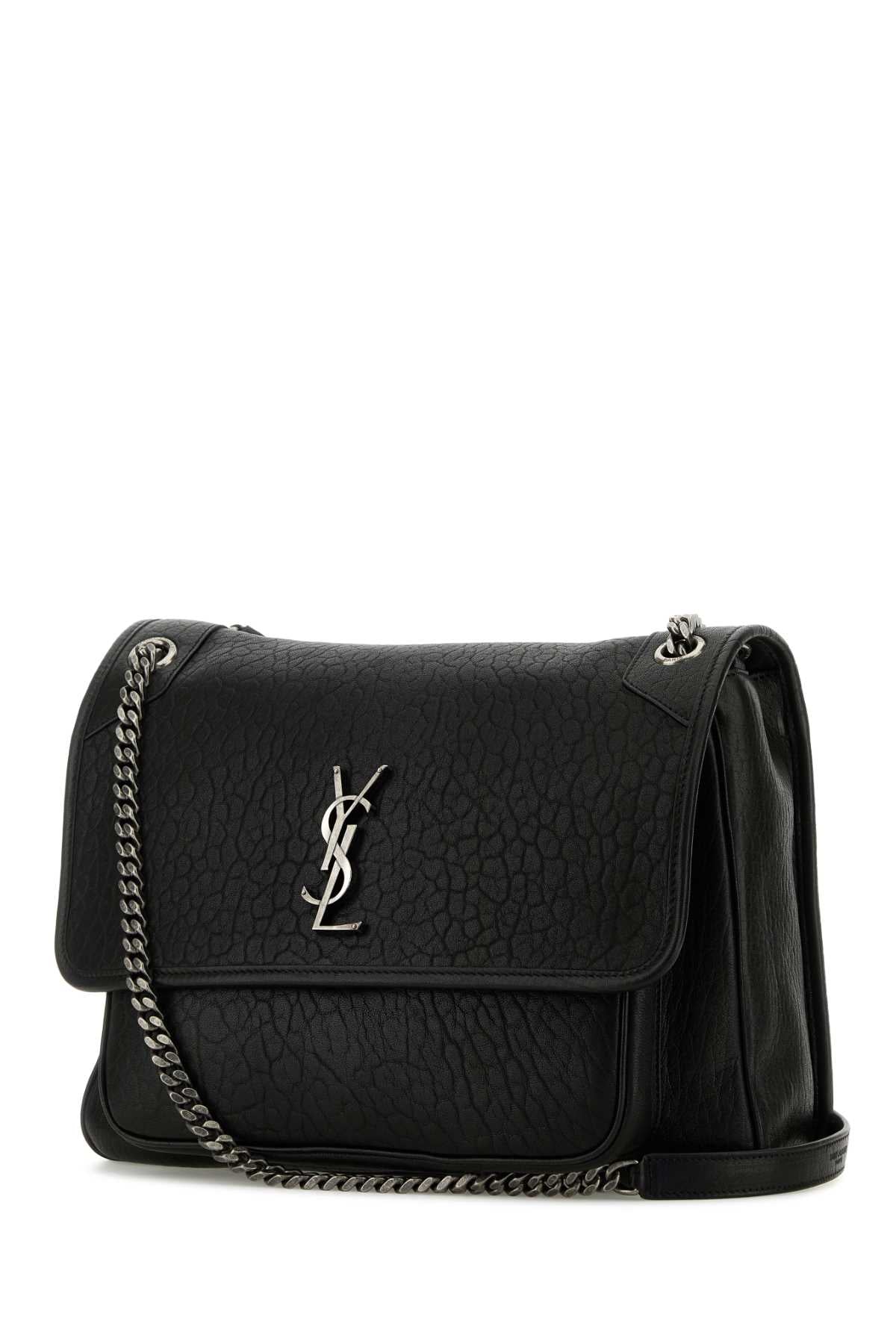 Saint Laurent Women Black Leather Large Niki Bag - Image 2