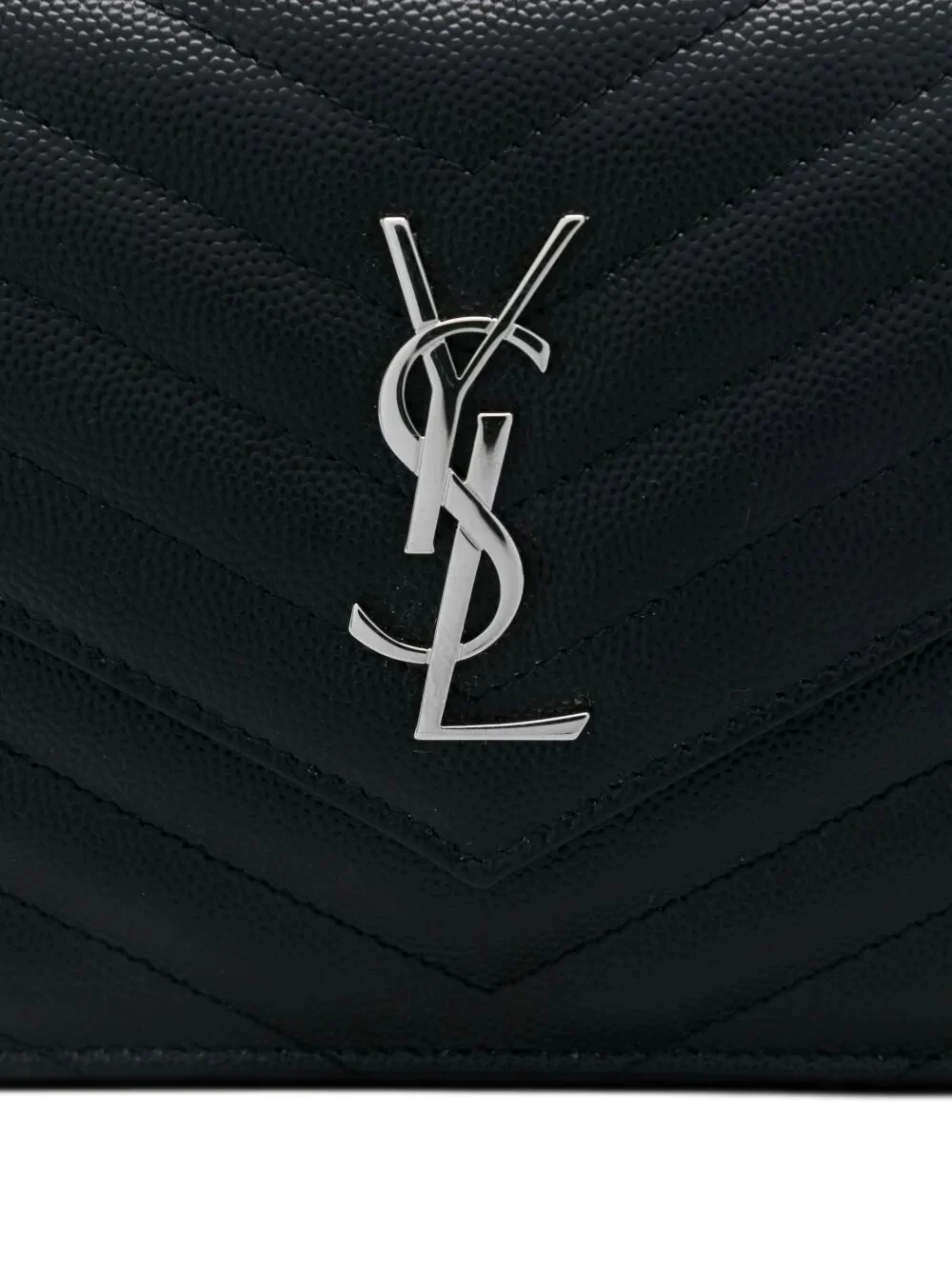 Saint Laurent Women Cassandre Envelope Chain Wallet In Grain De Poudre Leather - Image 5