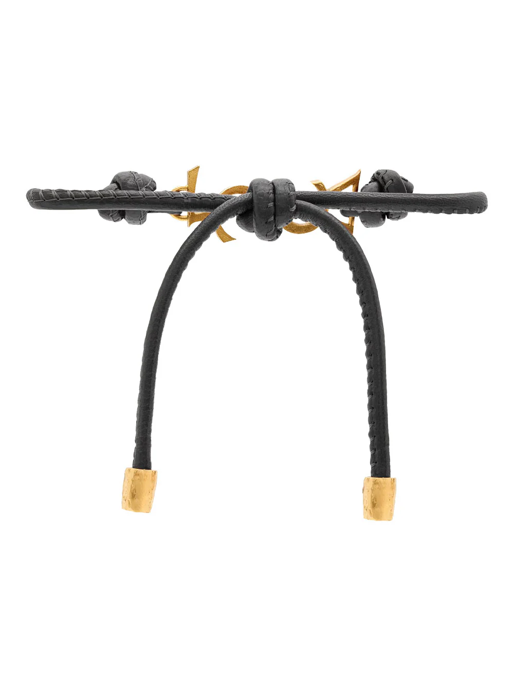 Saint Laurent Women Cassandre Leather Cord Bracelet - Image 3