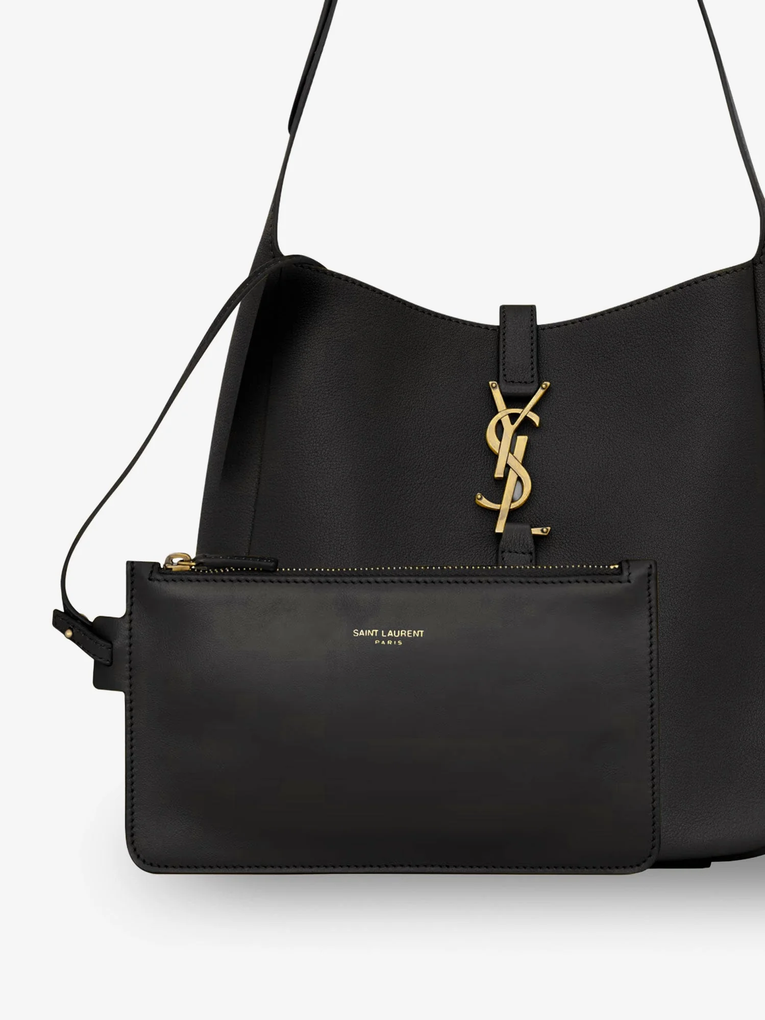 Saint Laurent Women Le 5 Ã 7 Leather Shoulder Bag - Image 4