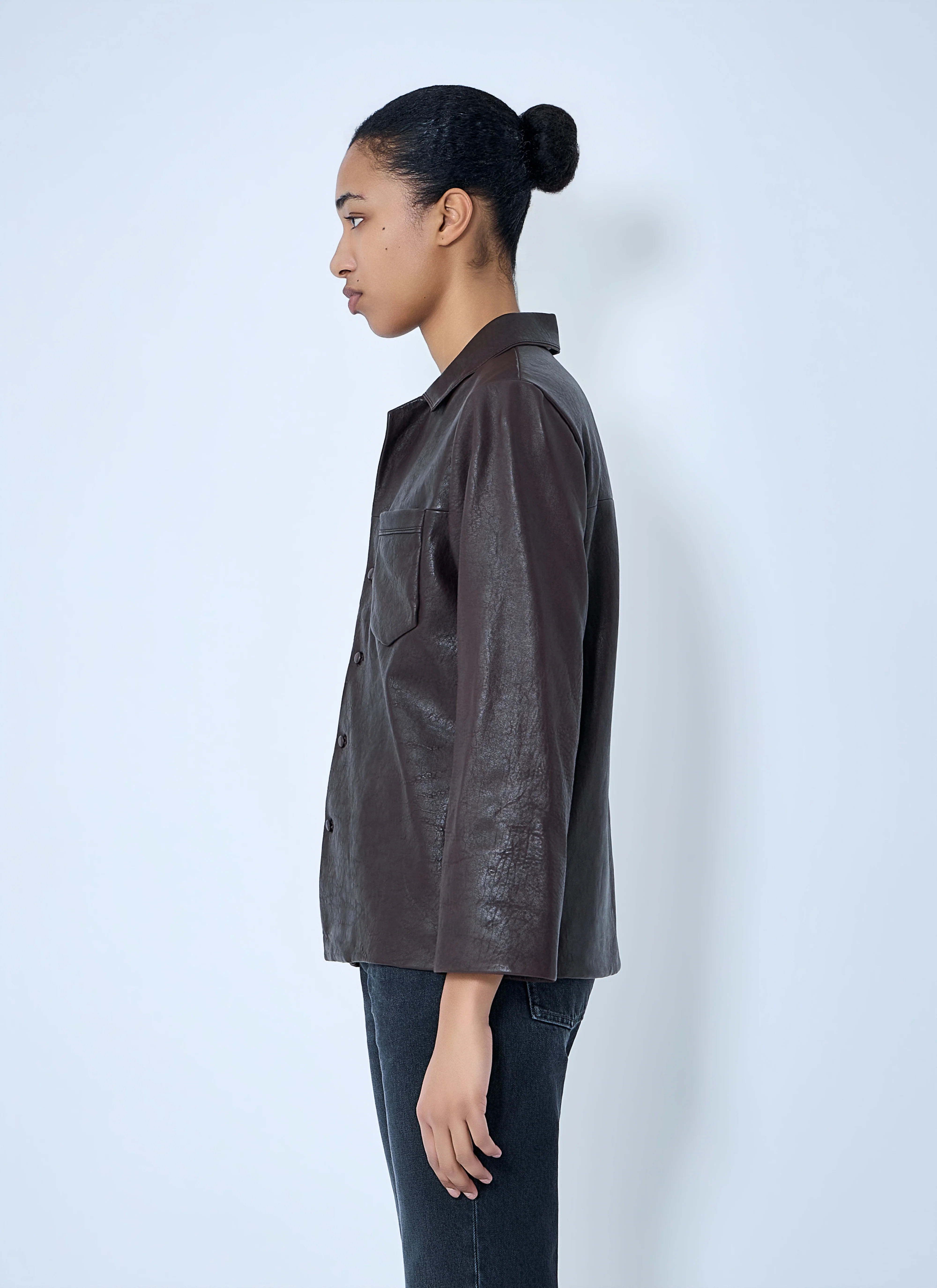 Saint Laurent Women Leather Jacket - Image 3