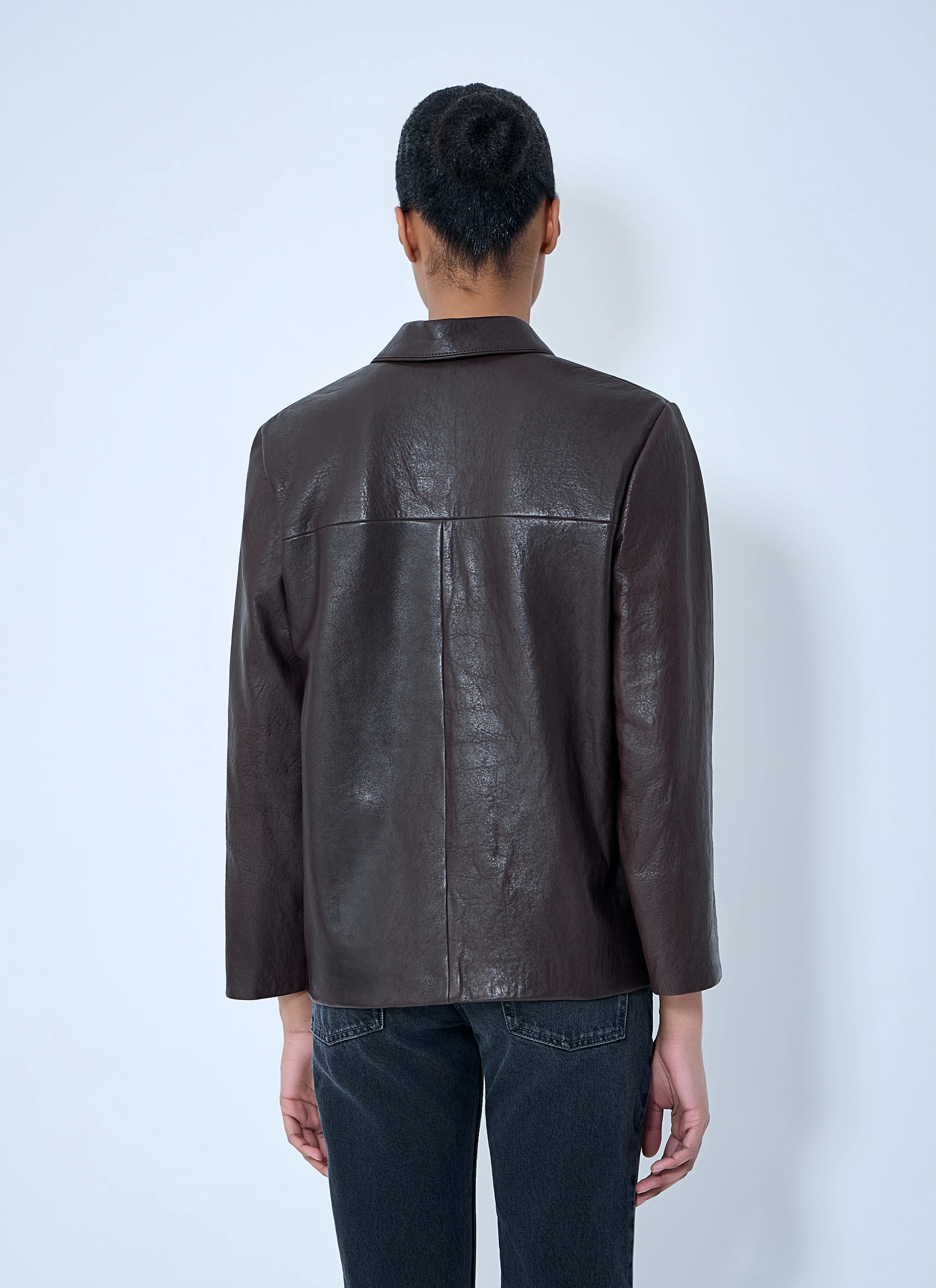 Saint Laurent Women Leather Jacket - Image 4