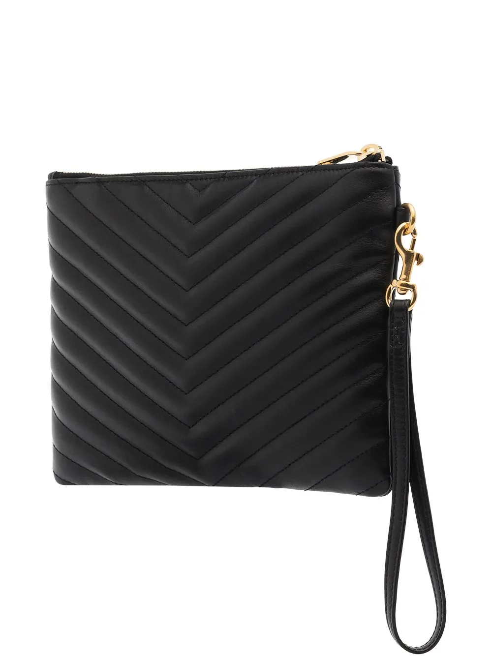 Saint Laurent Women Leather Matelassé Cassandre Pouch - Image 3