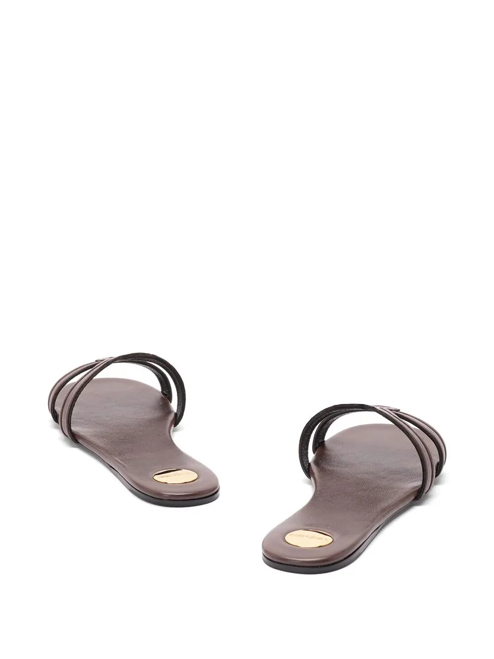 Saint Laurent Women Mabrouka Smooth Leather Slides - Image 3