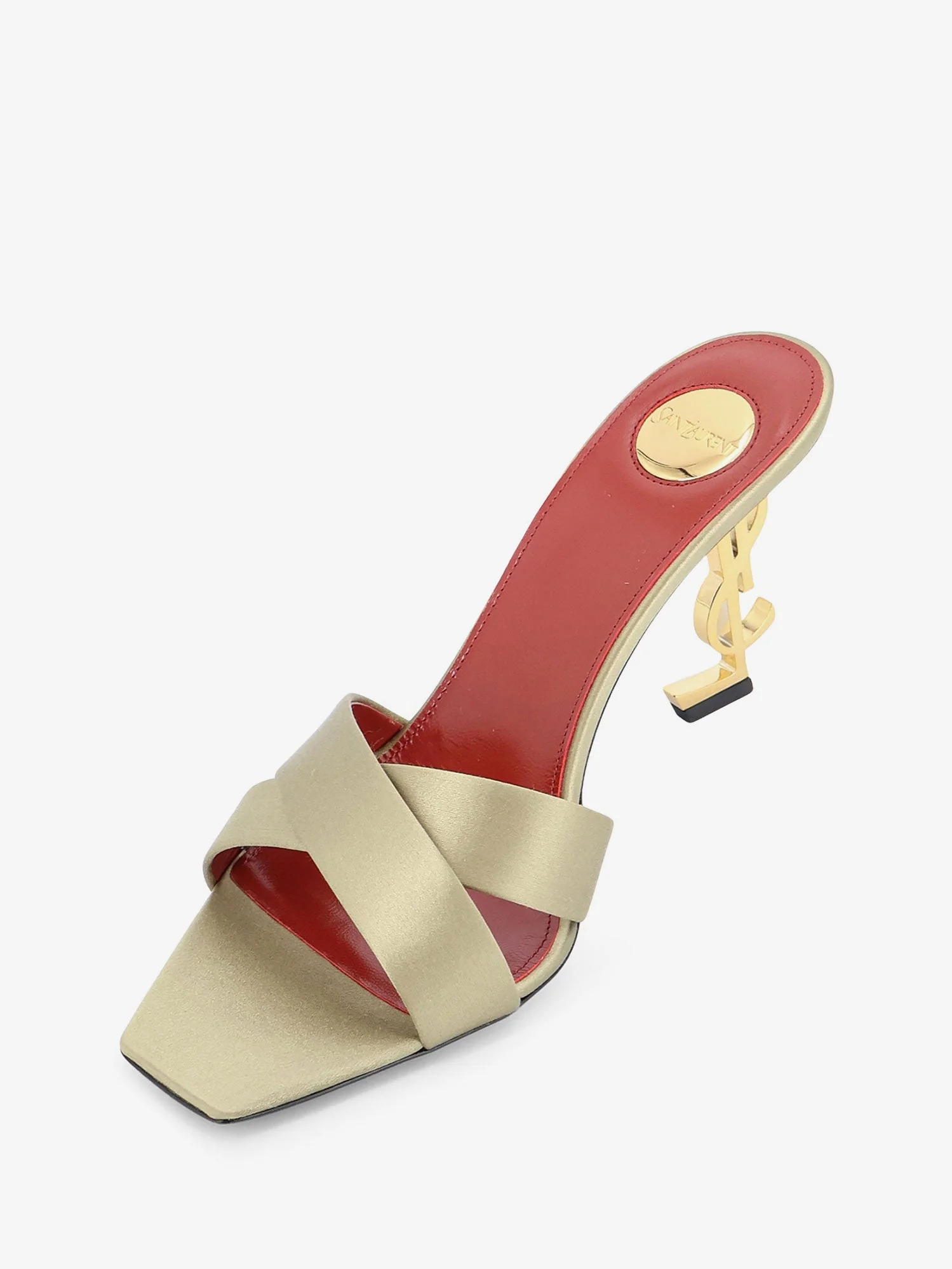 Saint Laurent Women Opyum Satin Sandals - Image 4