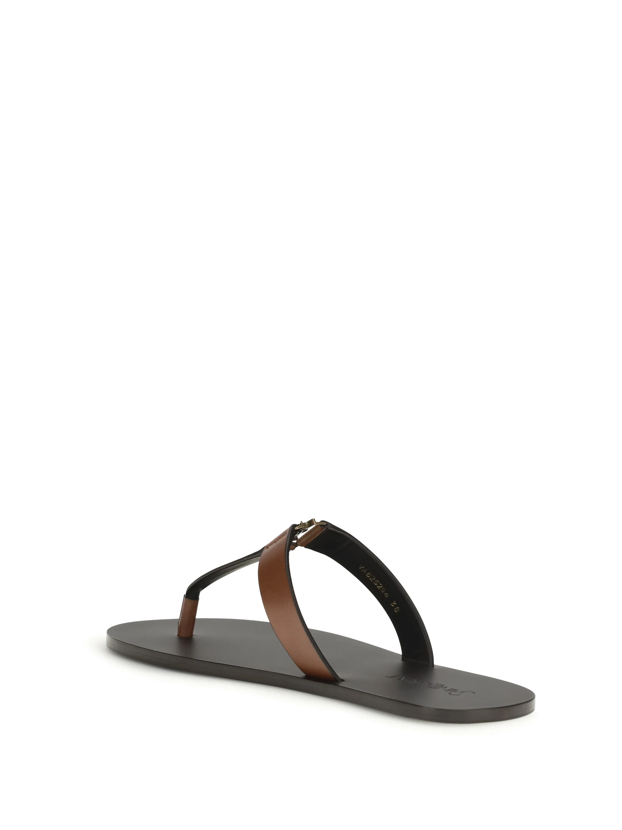 Saint Laurent Women Leather Thong Sandals - Image 3