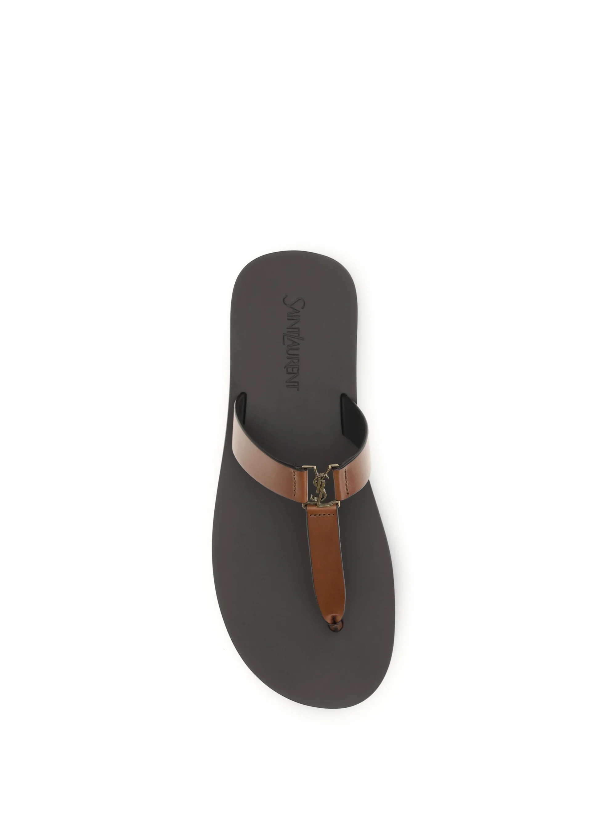 Saint Laurent Women Leather Thong Sandals - Image 4