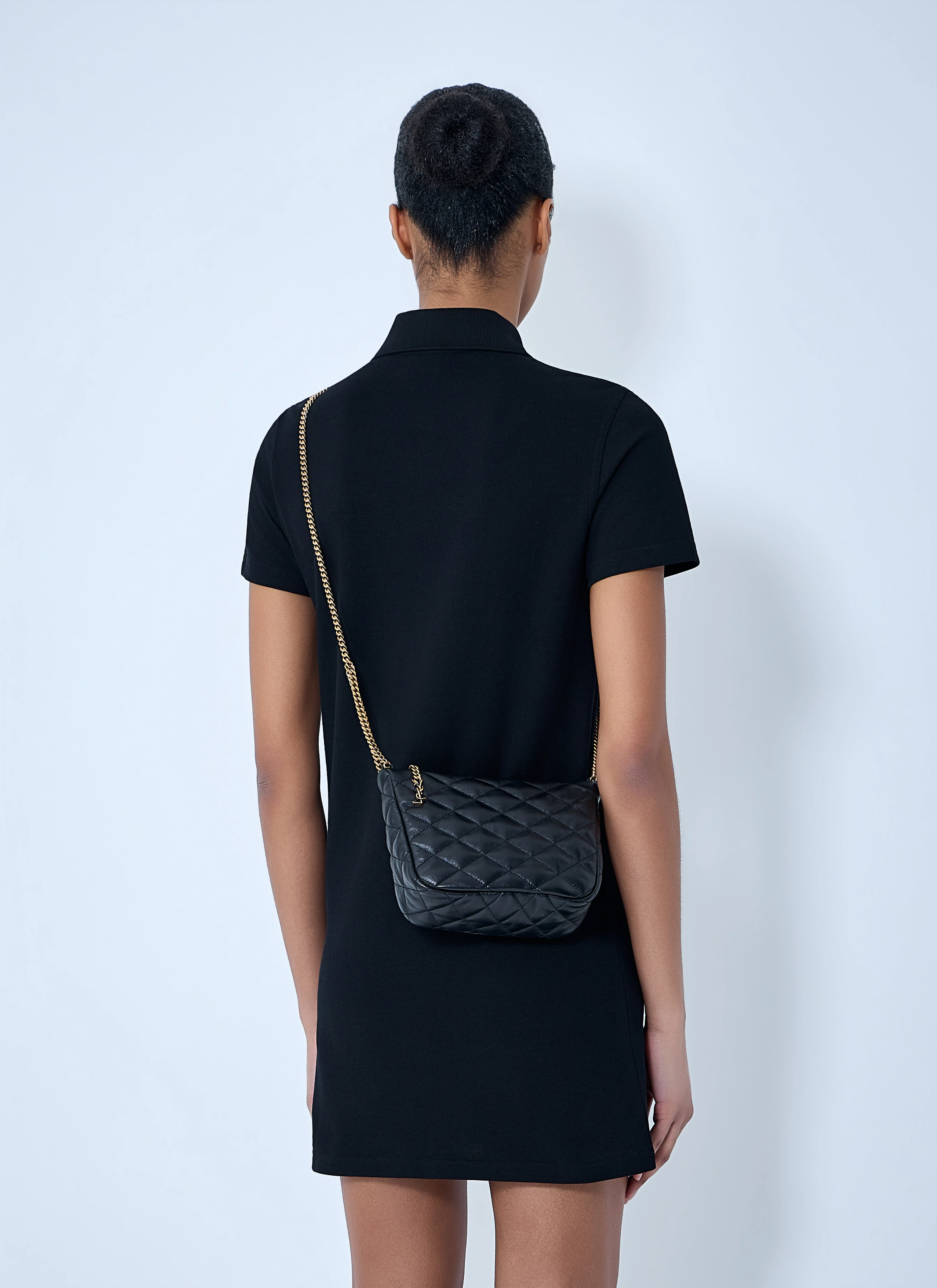Saint Laurent Women Quilted Leather Chain Bag - Image 2