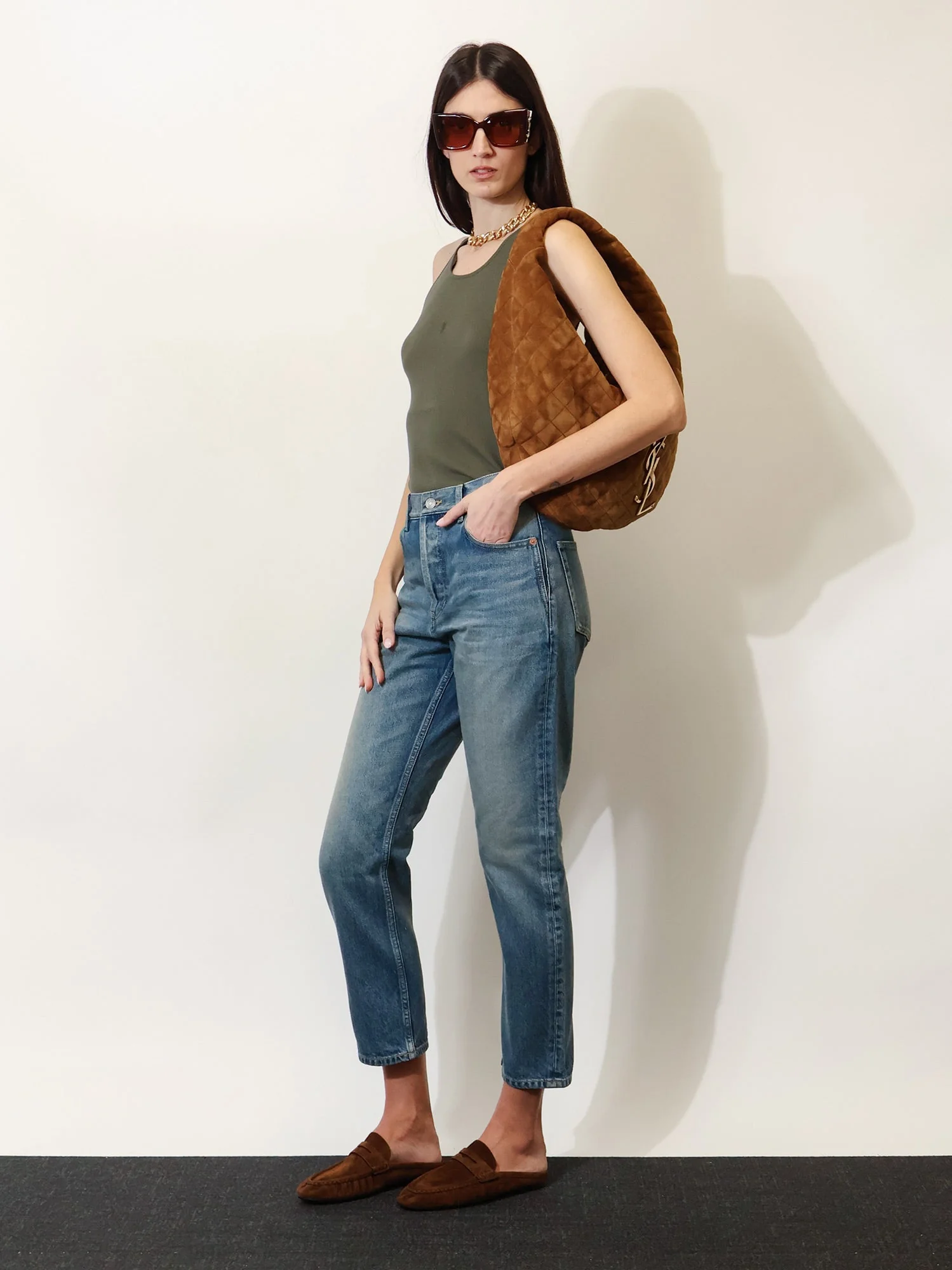 Saint Laurent Women Ribbed Cotton Top - Image 2