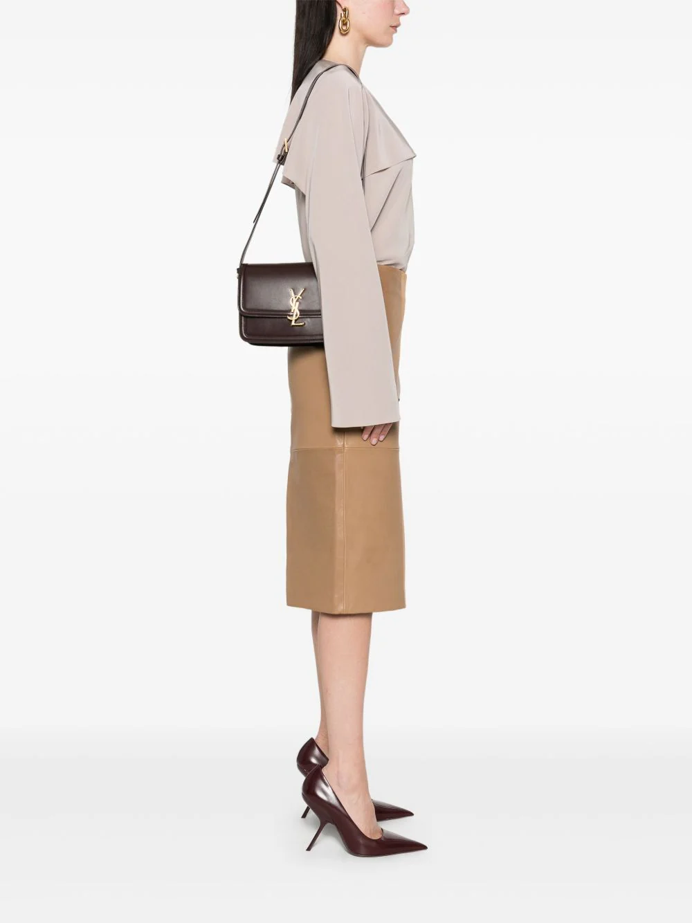 Saint Laurent Women Solferino Medium Leather Shoulder Bag - Image 2