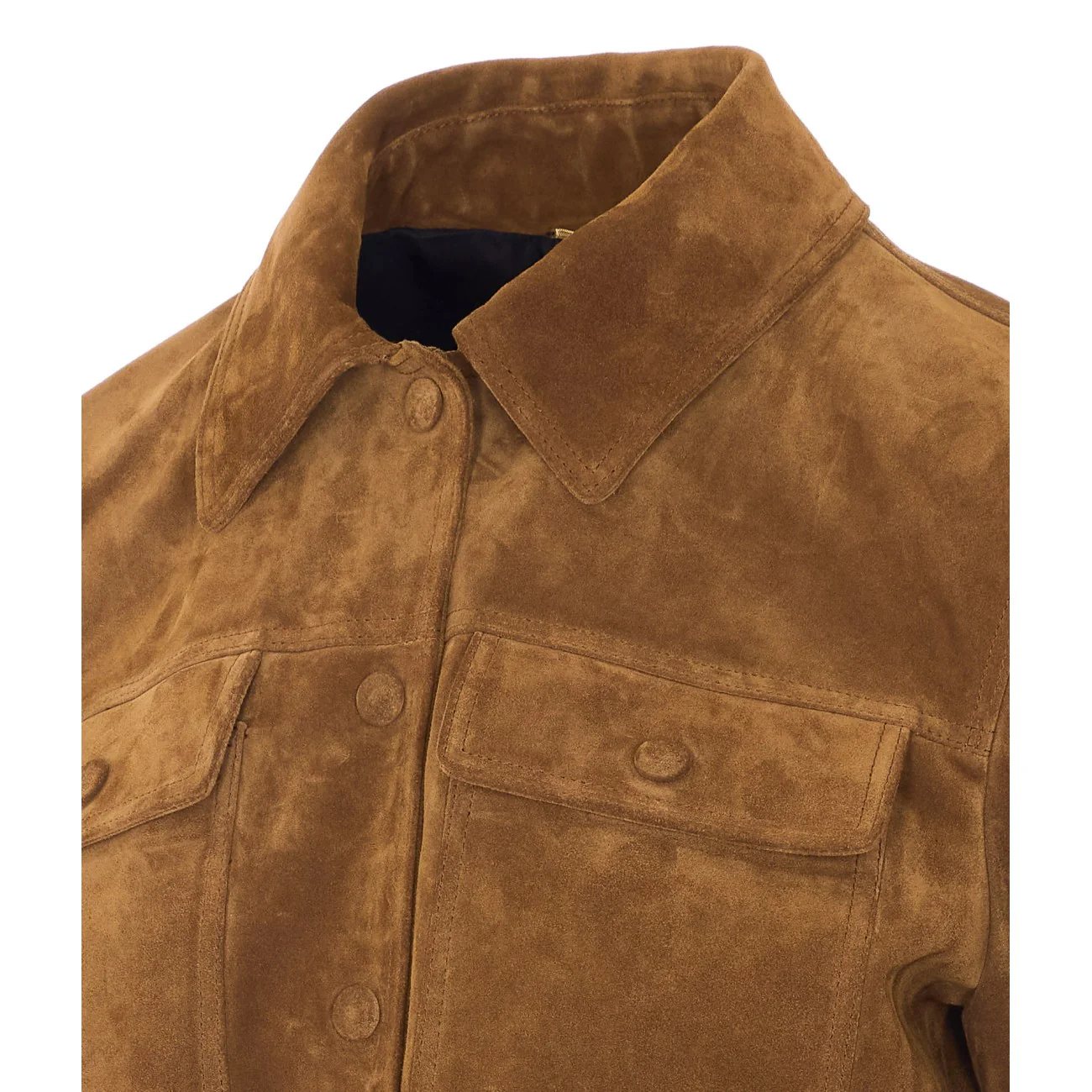Saint Laurent Women Tailored Vintage Split Leather Jacket - Image 3