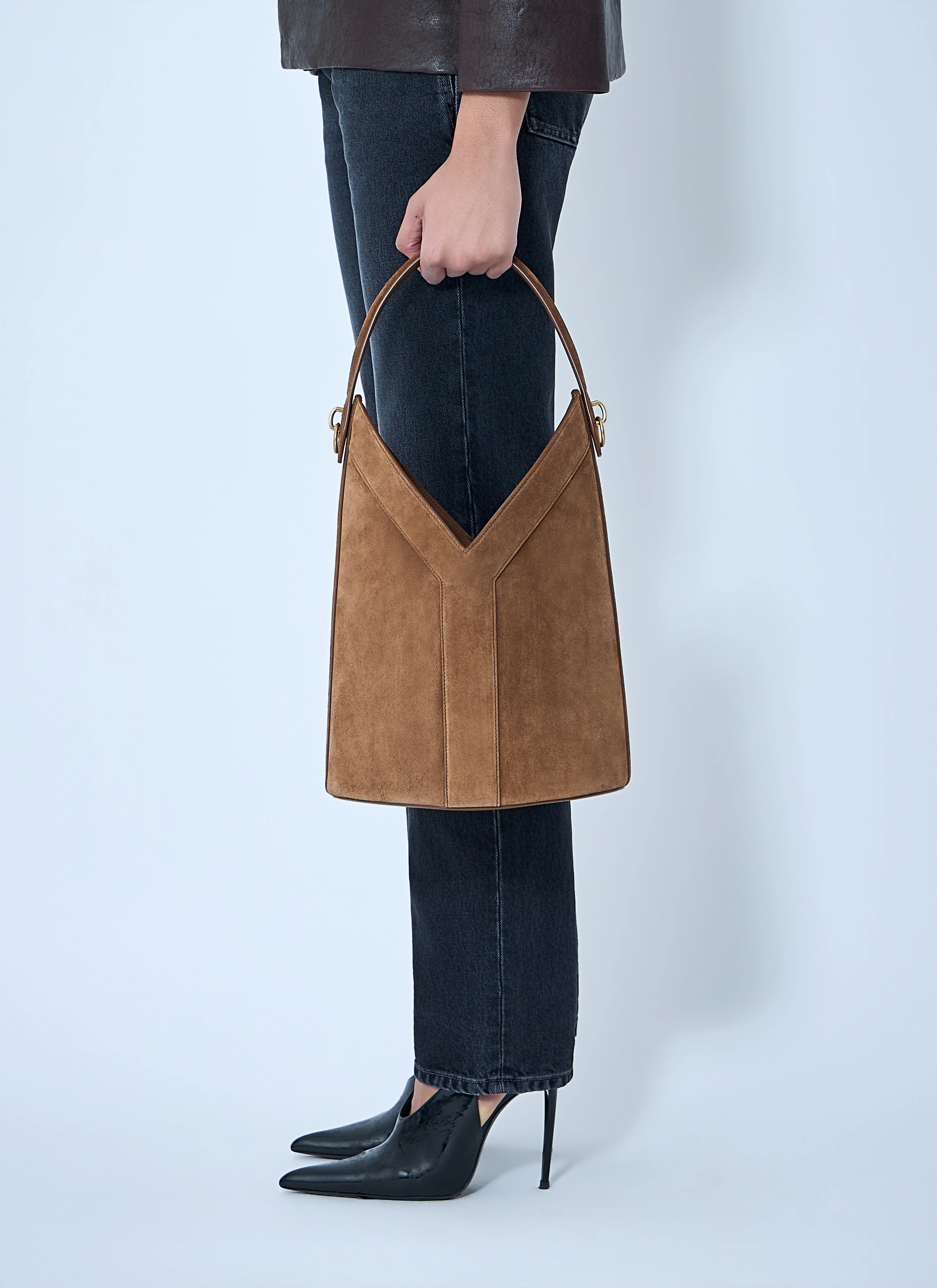 Saint Laurent Women Y Top-Handle Bucket Bag - Image 2