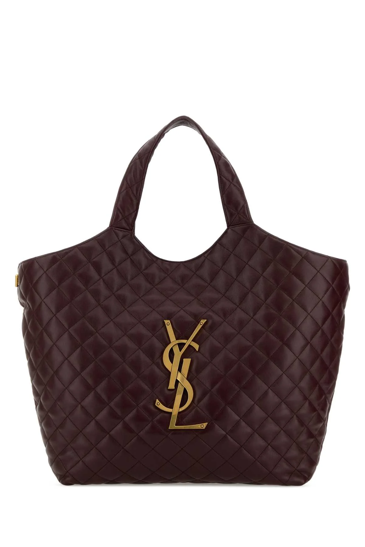 Saint Laurent Women Aubergine Nappa Leather Icare Shopping Bag