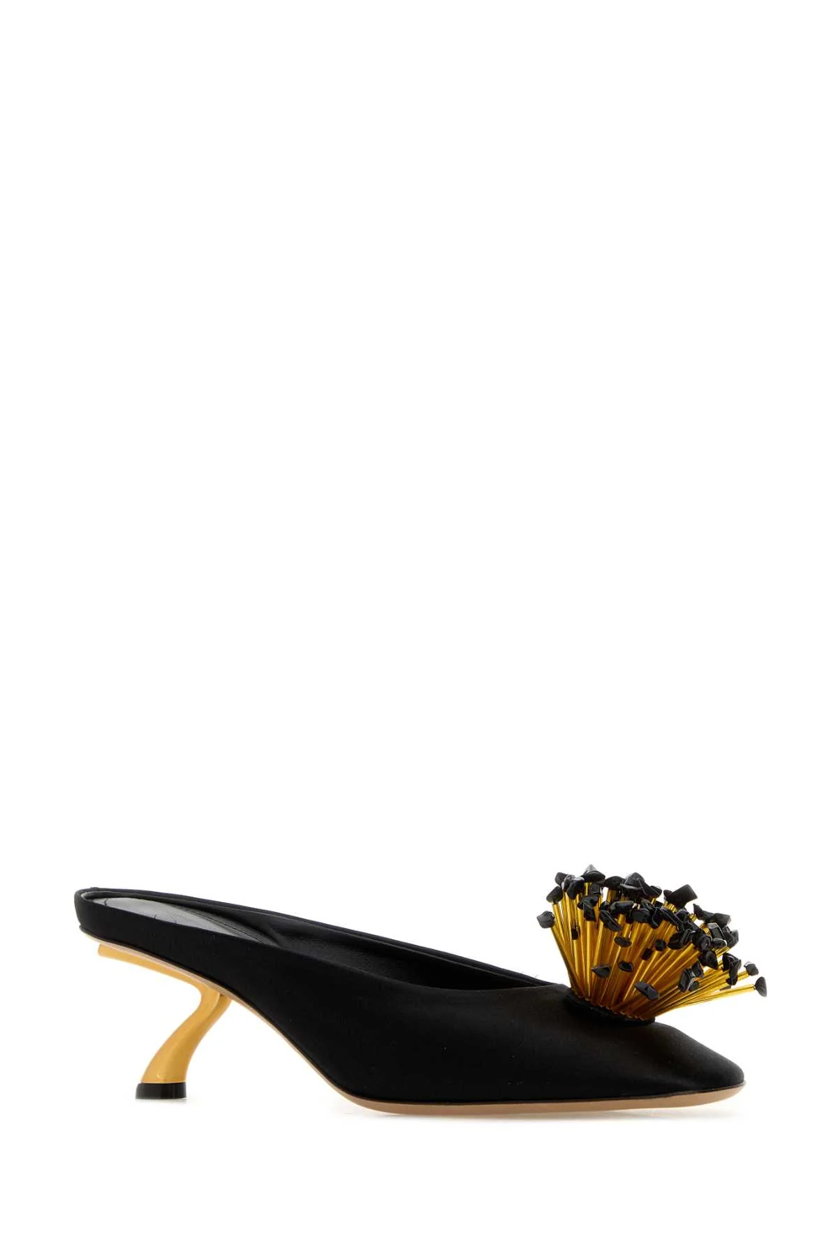 Salvatore Ferragamo Women Black Satin Safi Mules - Image 2