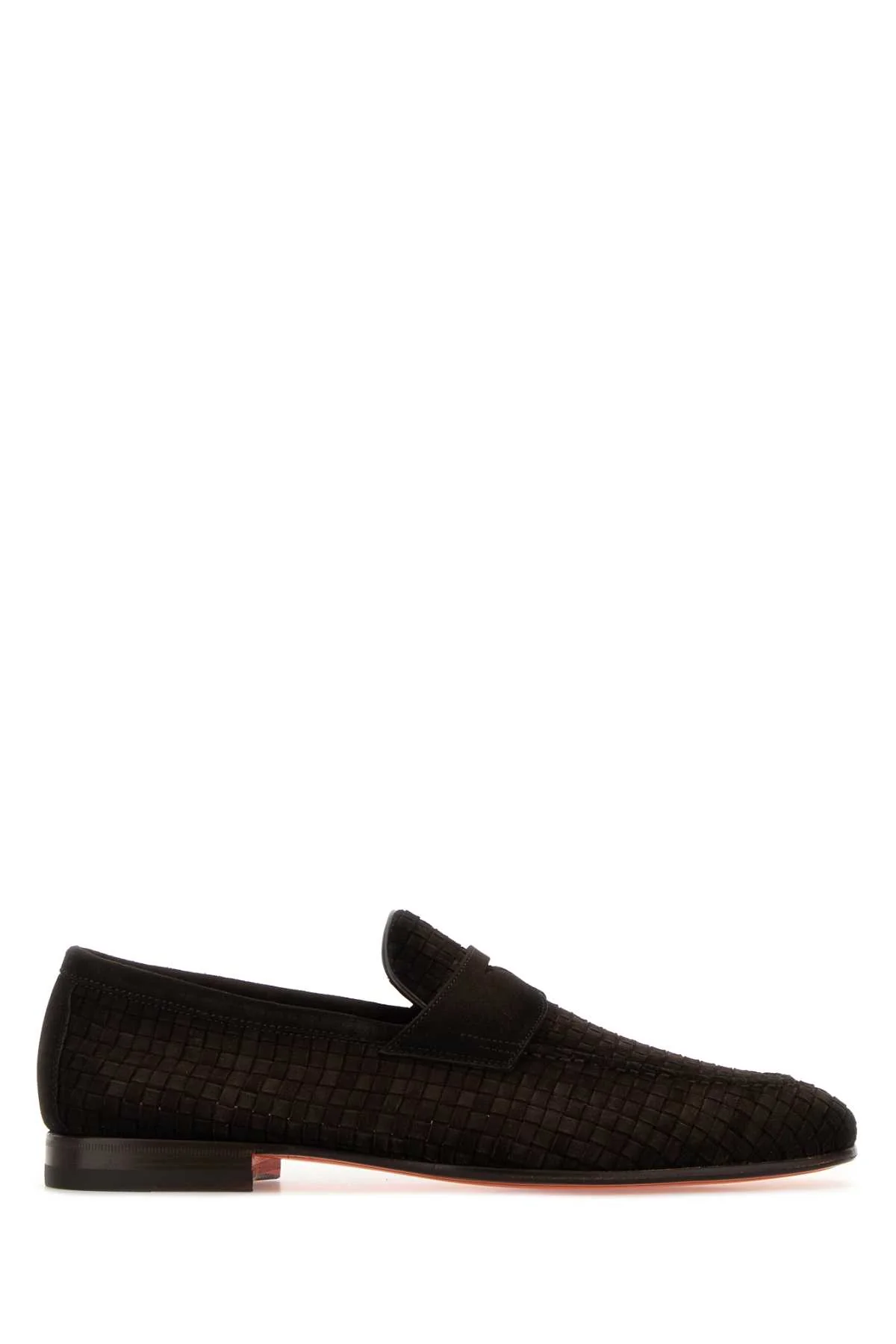 Santoni Men Chocolate Suede Gwendal Loafers