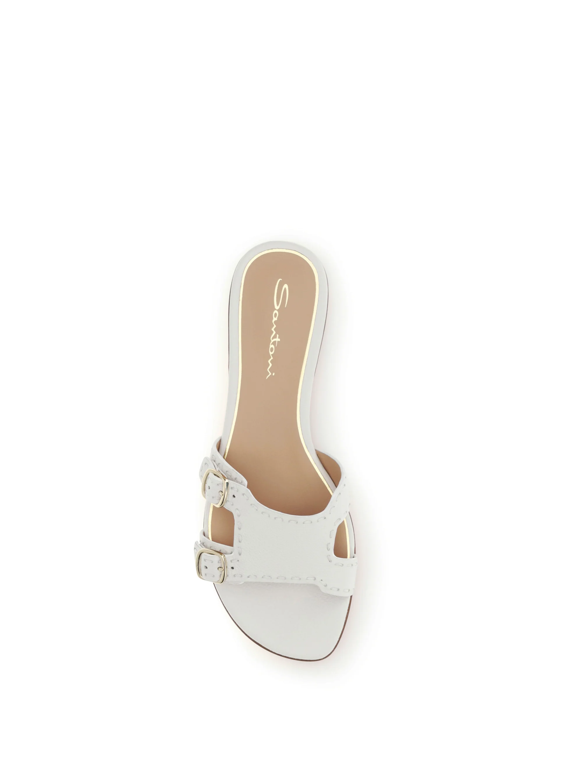 Santoni Women Low Leather Sandals - Image 4