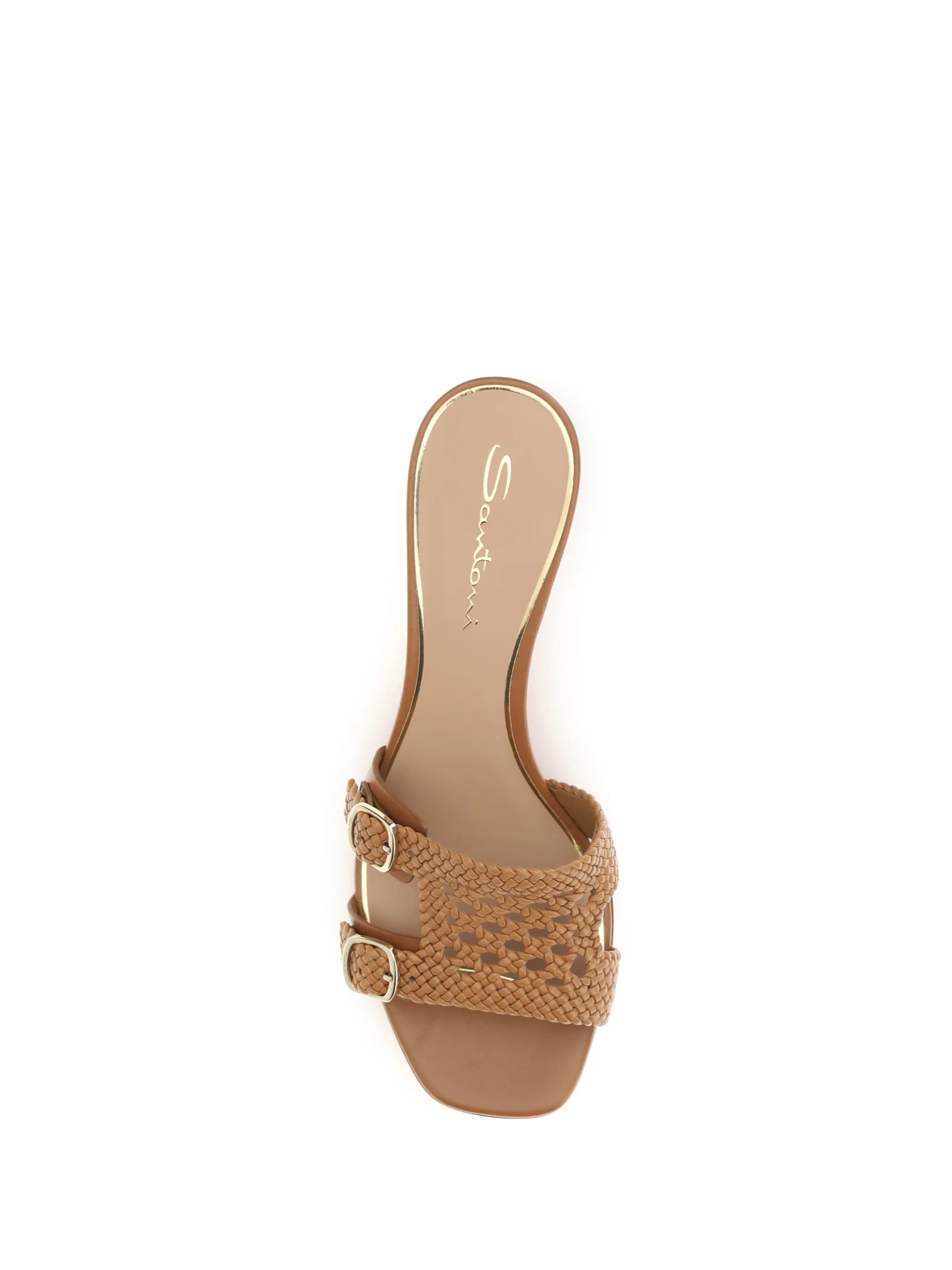 Santoni Women Woven Leather Sandals - Image 4