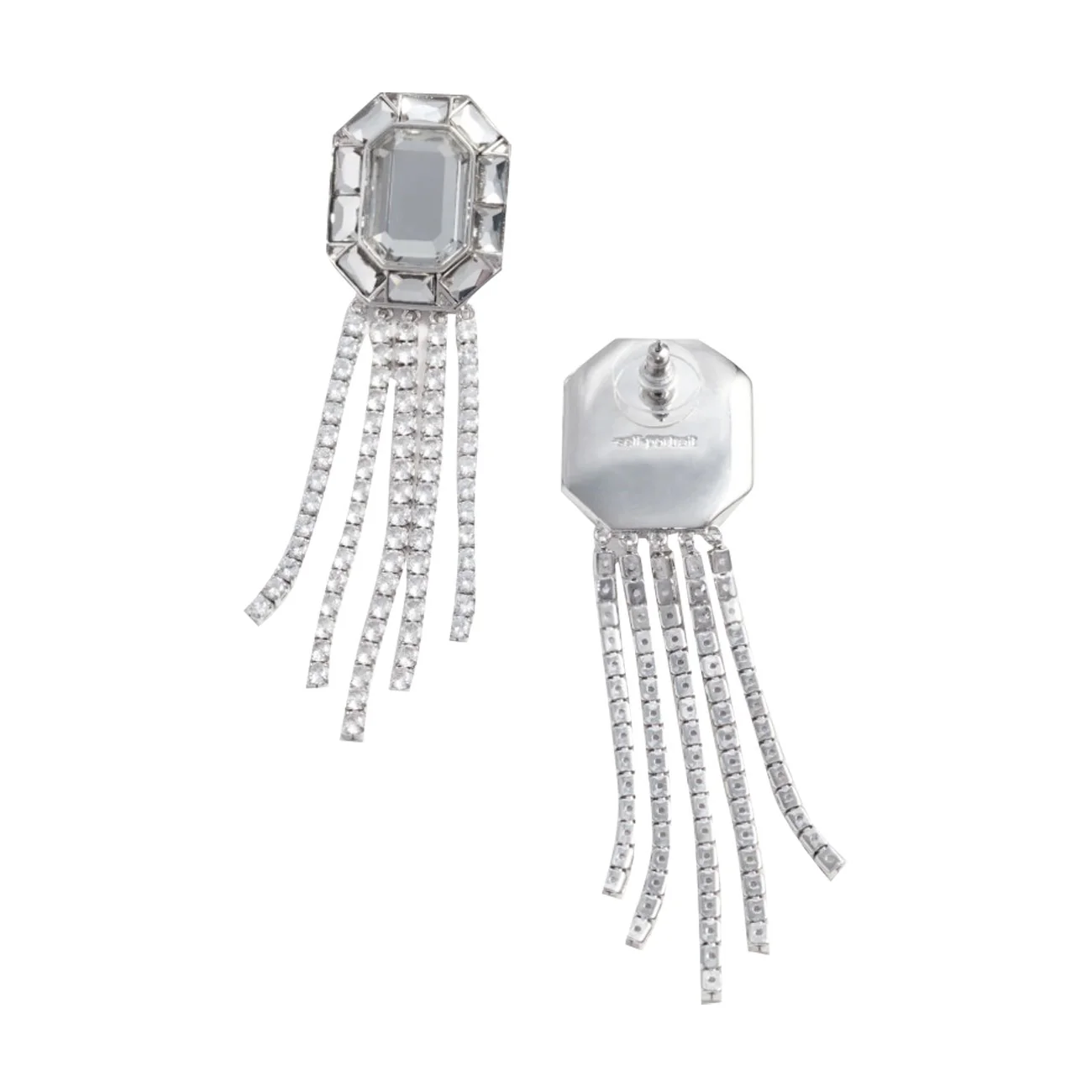 Self Portrait Women Crystal Droplet Earrings - Image 2