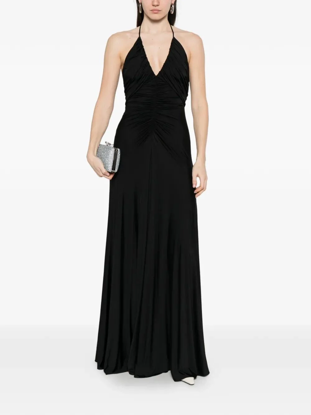 Self-Portrait Women Jersey Gathered Maxi Dress - Image 2