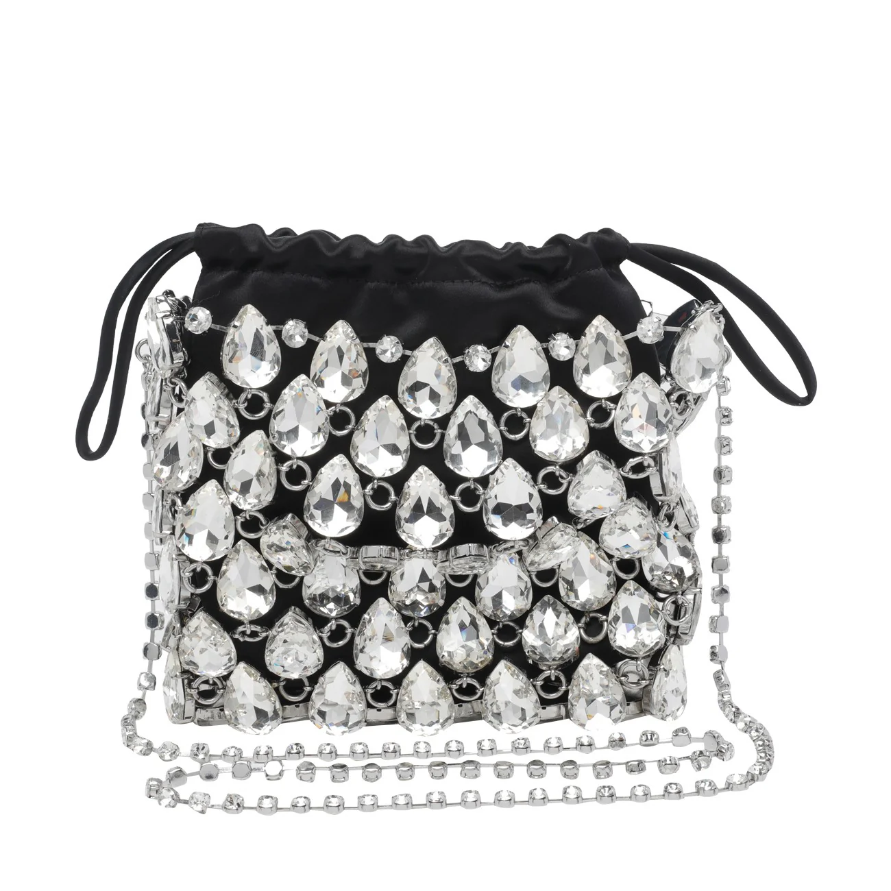 Self Portrait Women Mini Crystal Chainmail Handbag - Image 3