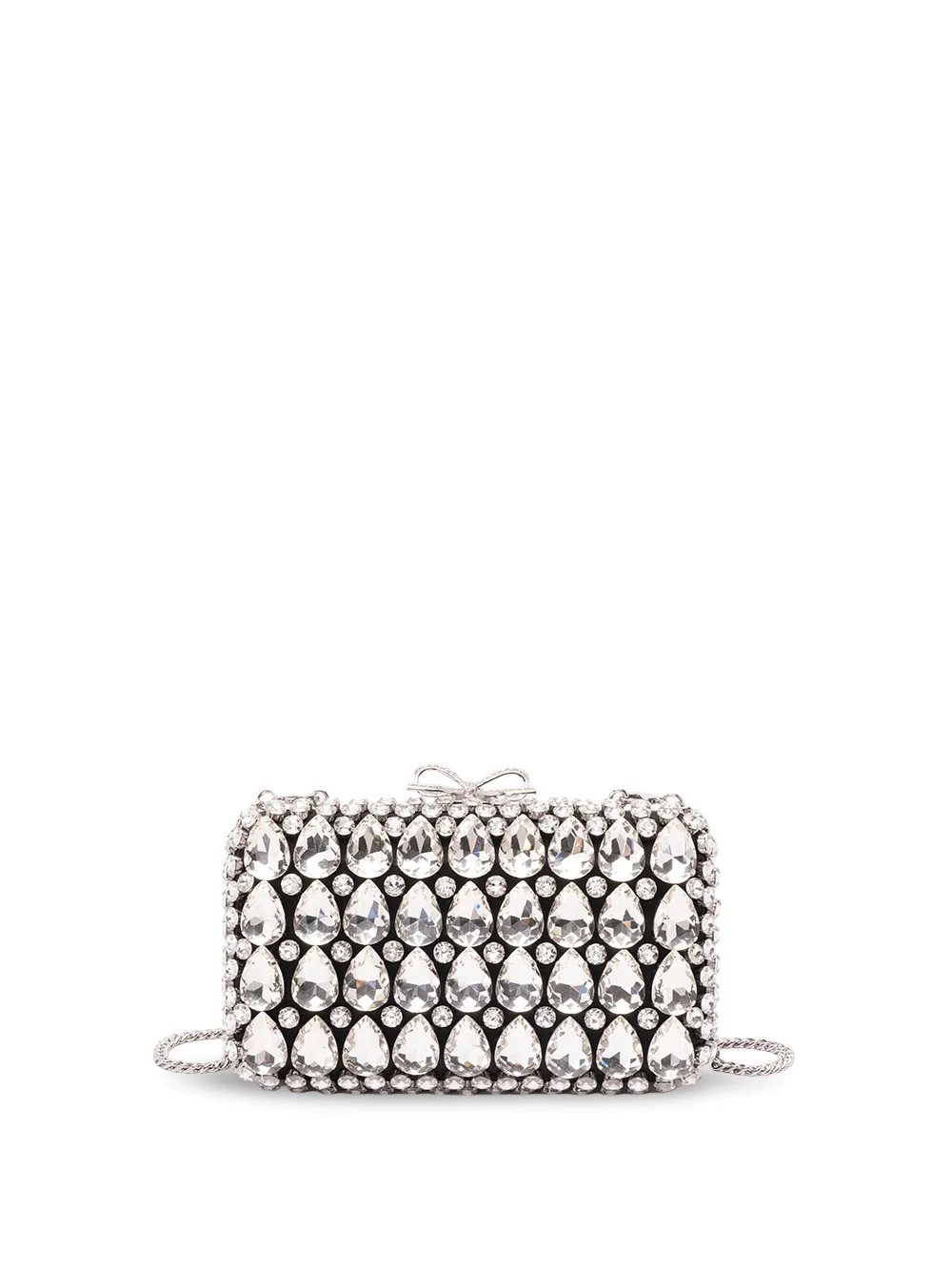 Self-Portrait Women Satin Crystal Clutch Bag