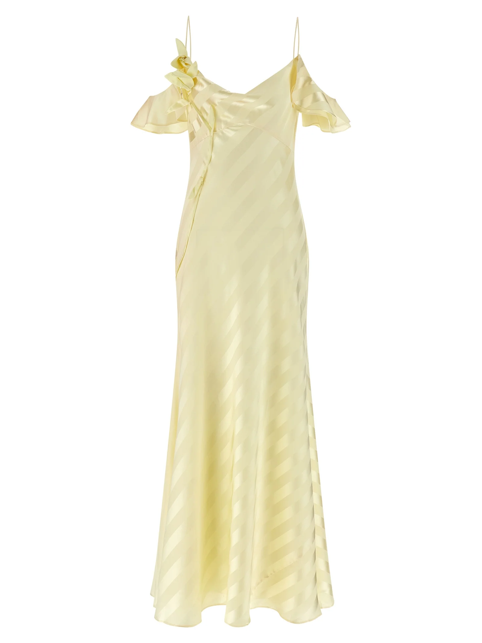 Self Portrait Women 'Satin Striped' Long Dress