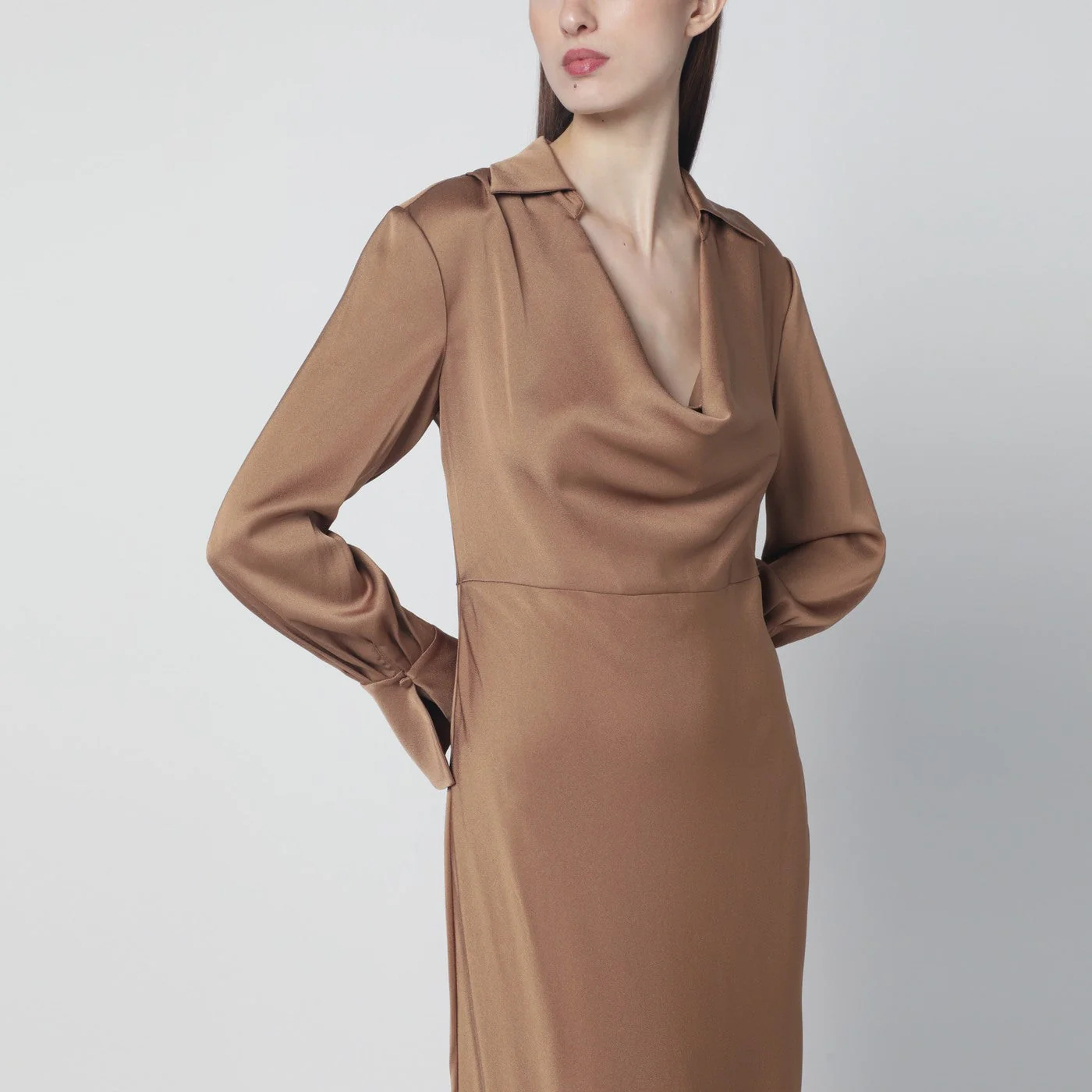 Simkhai Adelle Satin Dress With Draping Women - Image 2