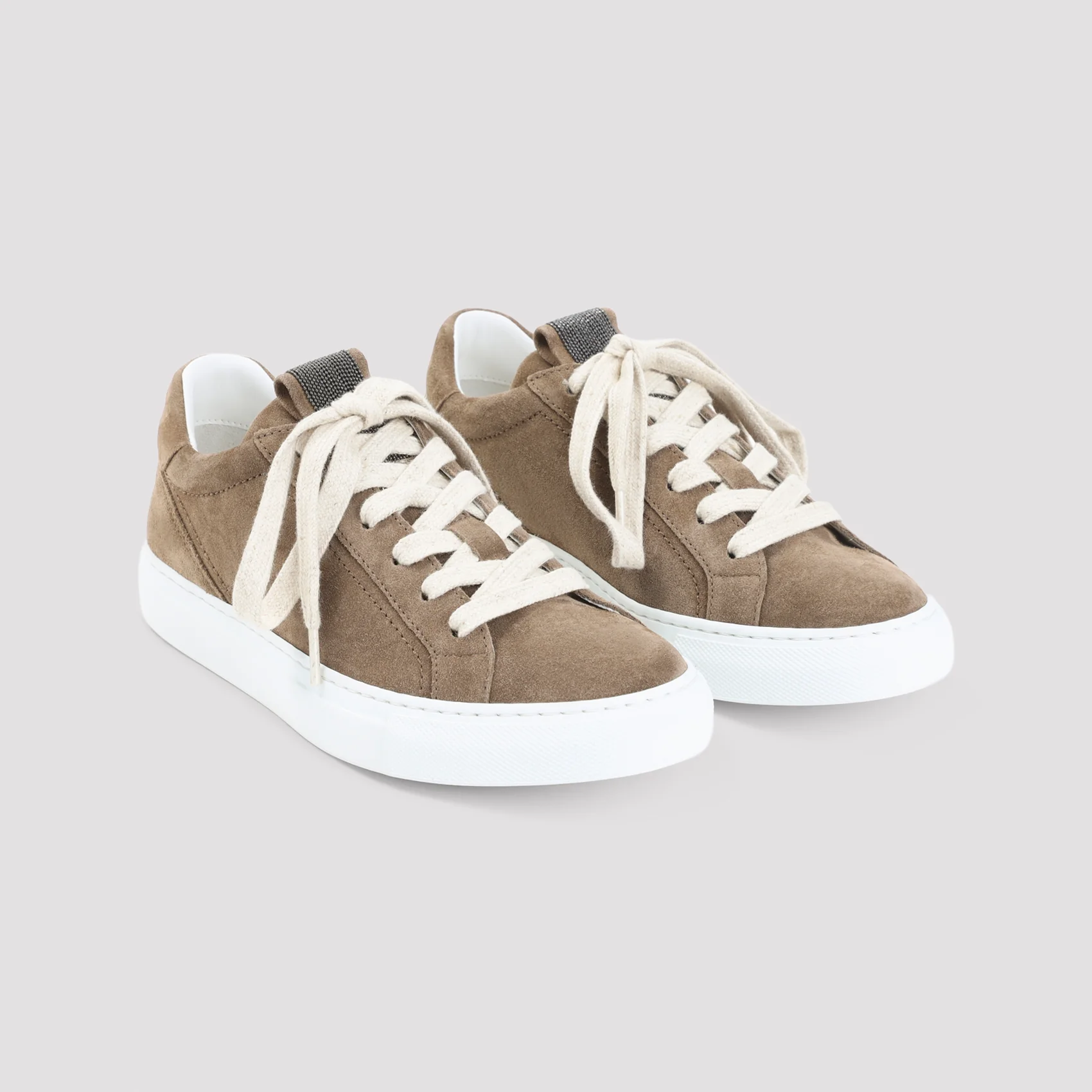 Brunello Cucinelli Suede Leather Sneakers Women - Image 3