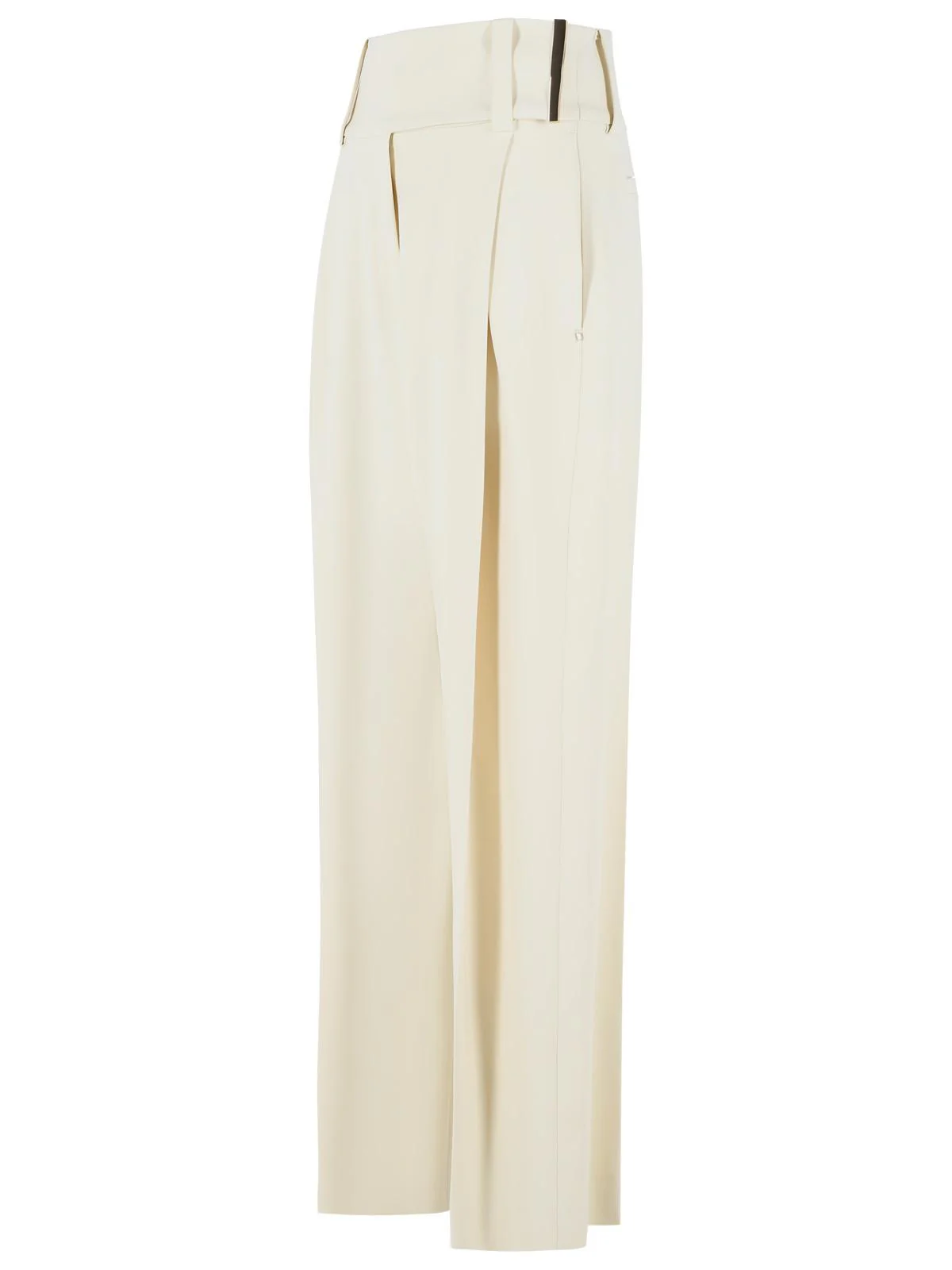 Sportmax 'Oblo' Wide Trousers In Ivory White Stretch Viscose Women - Image 2