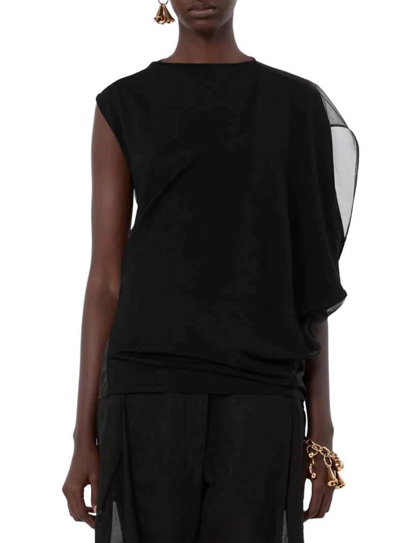 Sportmax Women Asymmetric Top In Stretch Fabric - Image 3