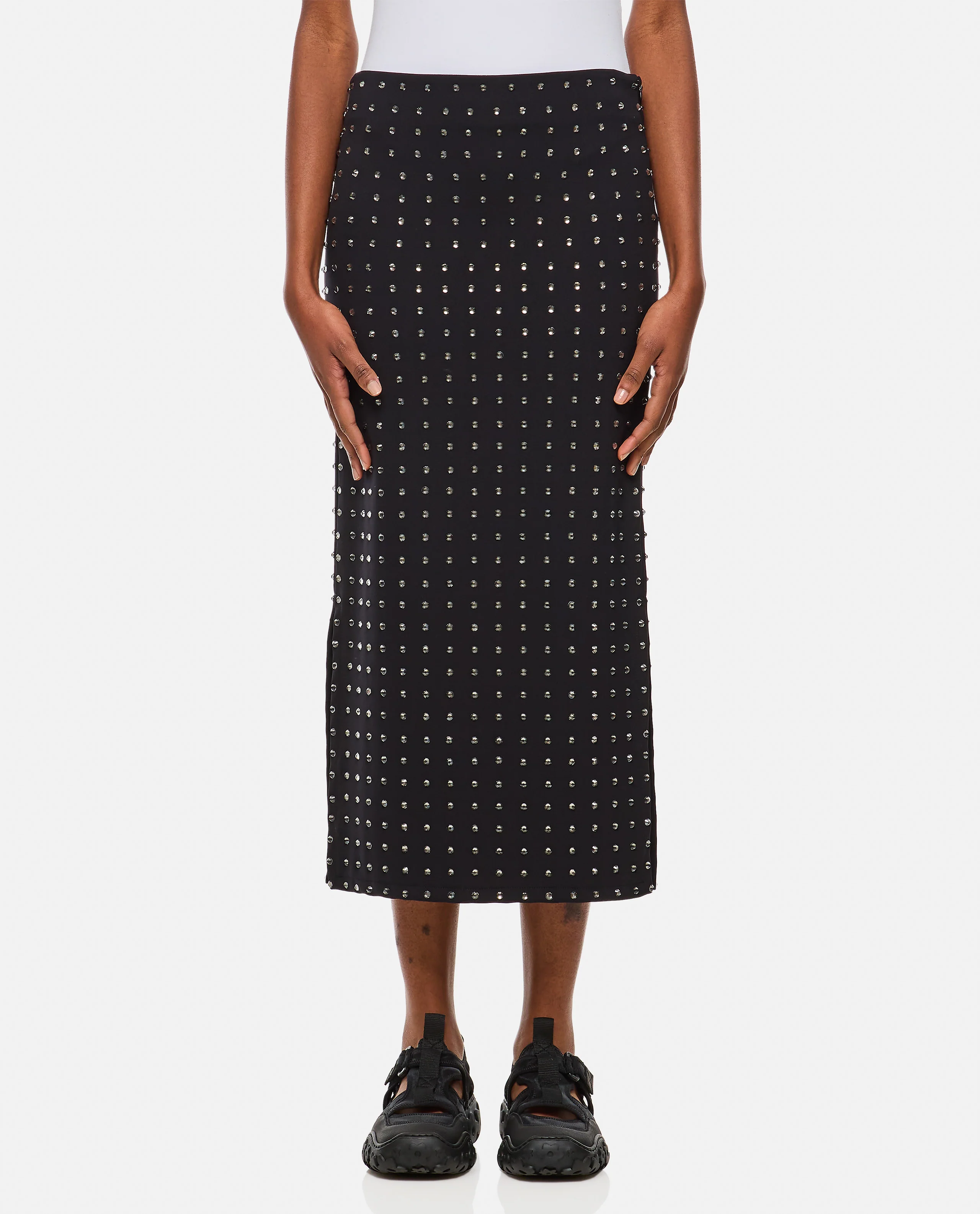 Sportmax Women Nome Crystal Lycra Midi Skirt