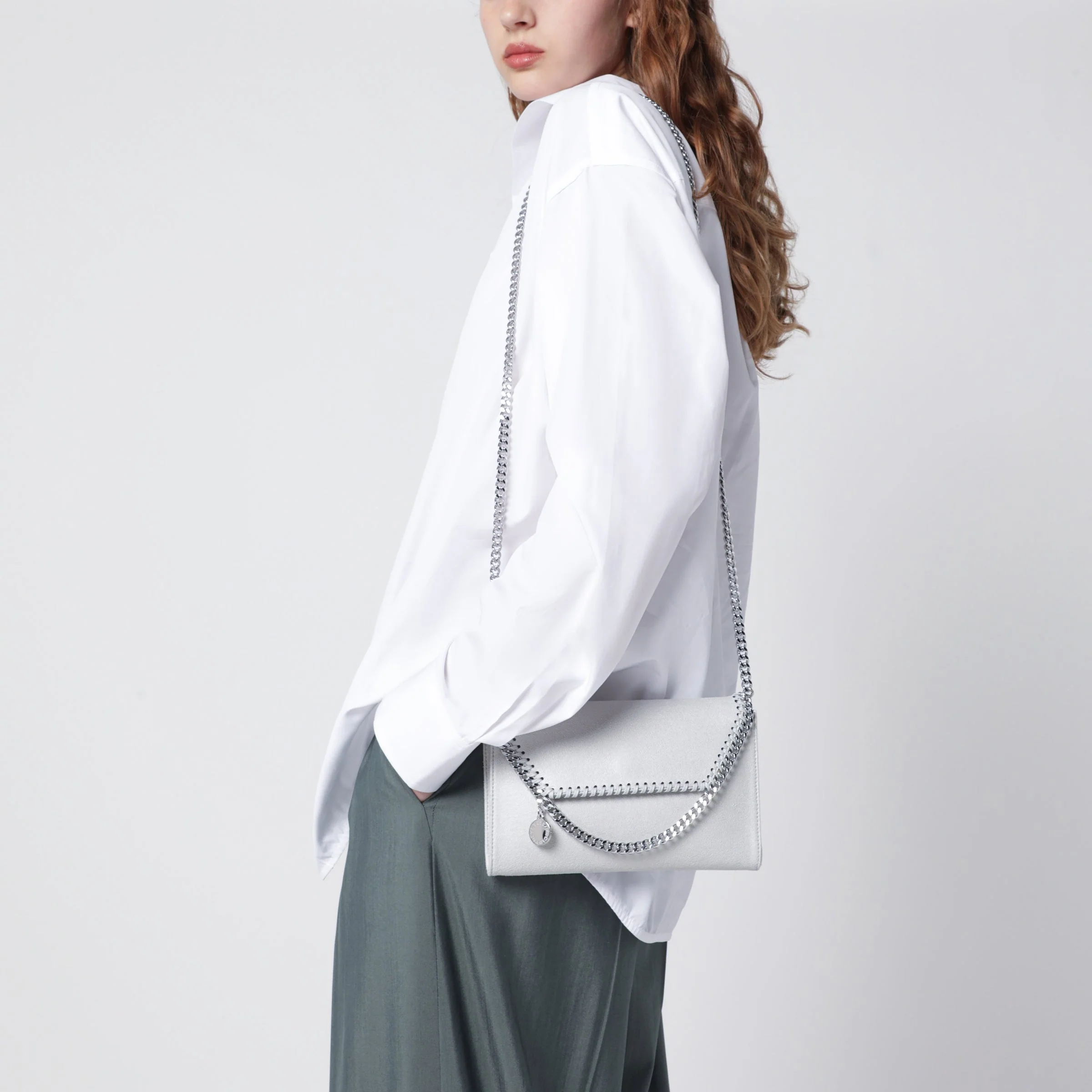 Stella Mccartney Pearl Grey Falabella Shoulder Wallet Bag Women - Image 2