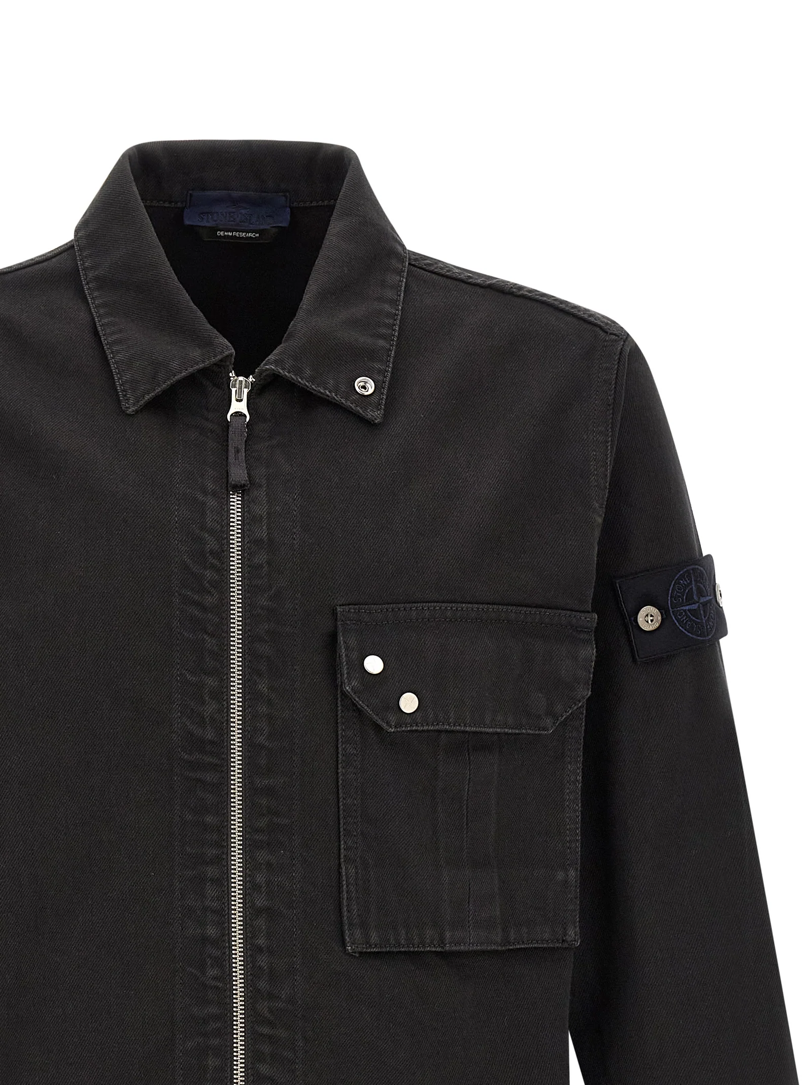 Stone Island Men Denim Overshirt - Image 3