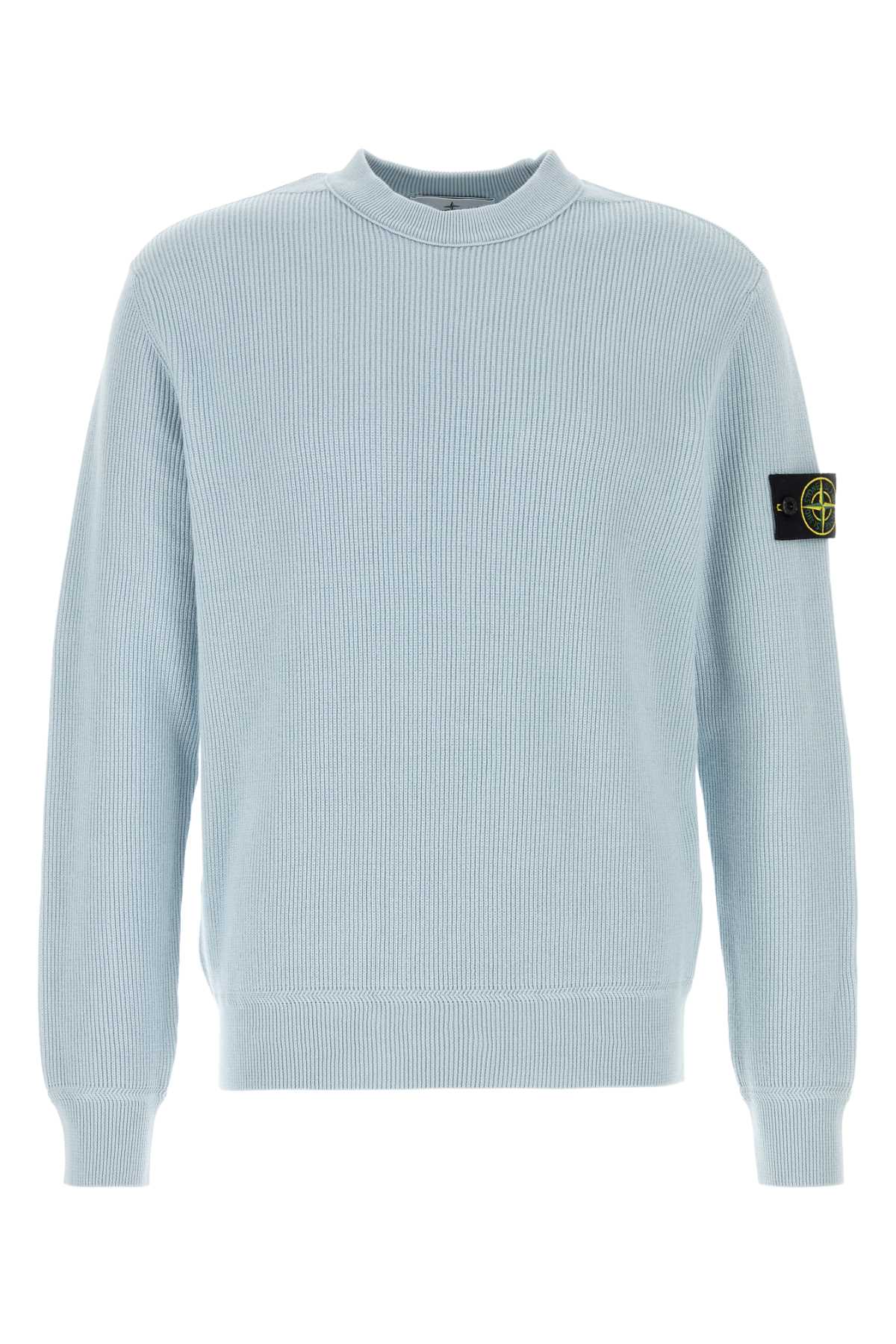 Stone Island Men Light-Blue Cotton Sweater