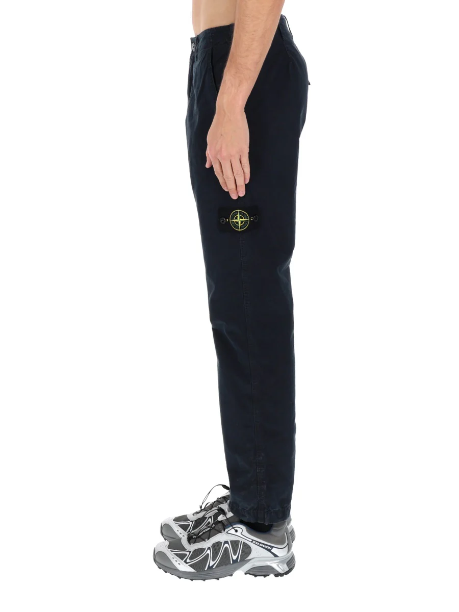Stone Island Men Pants With Logo Patch - Image 4
