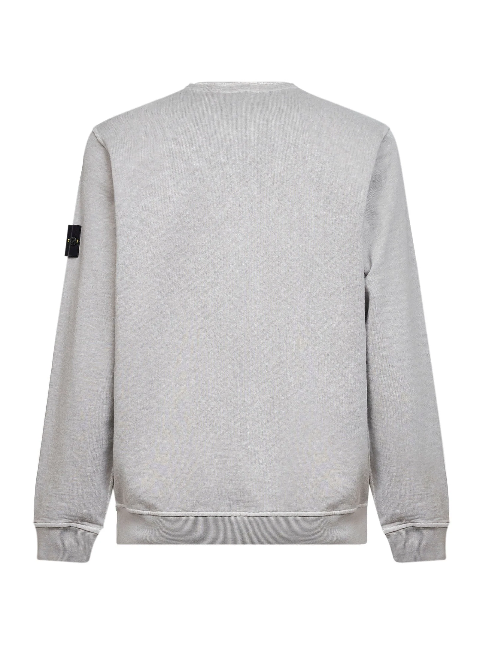 Stone Island Men Pearl Grey Slub-Effect Malfilé Cotton Sweatshirt - Image 2