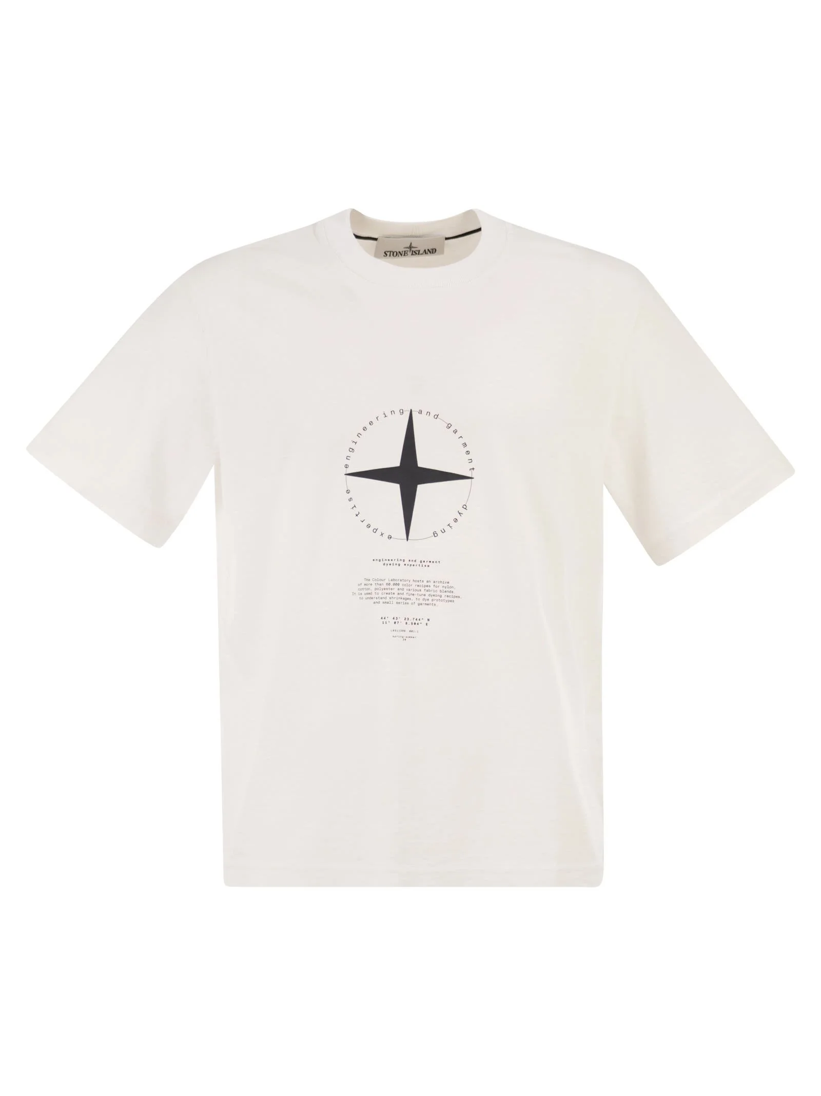 Stone Island Men Regular Fit T-Shirt With “Light Compass” Print
