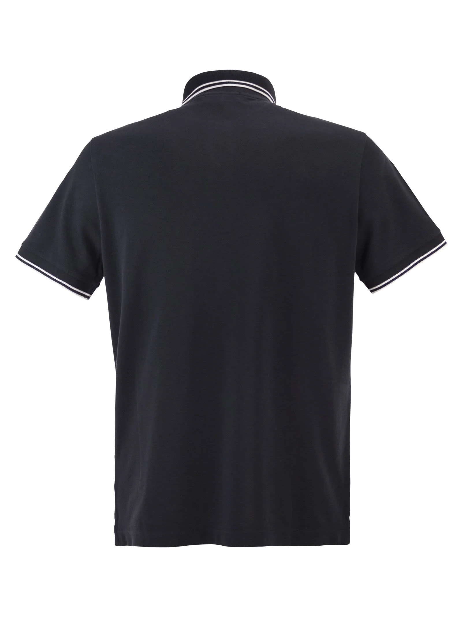 Stone Island Men Slim Fit Short Sleeve Polo Shirt With Compass Patch - Image 2