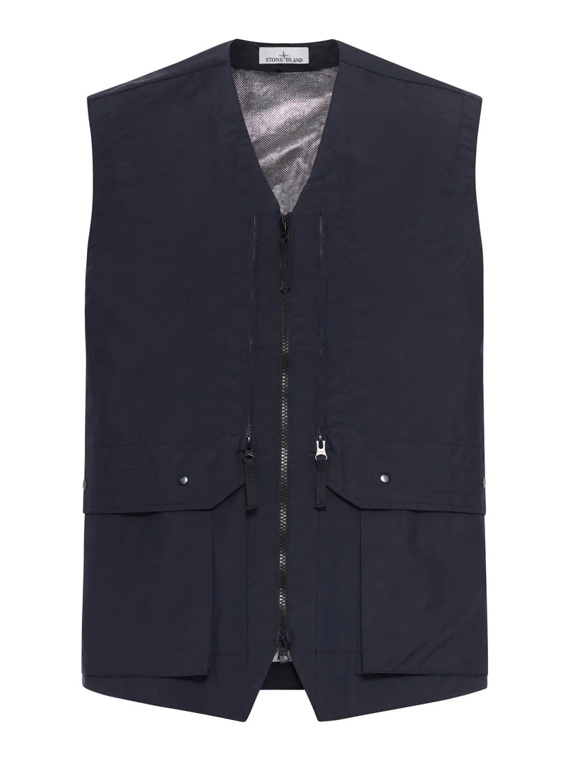 Stone Island Men Technical Vest With Double-Slider Zip
