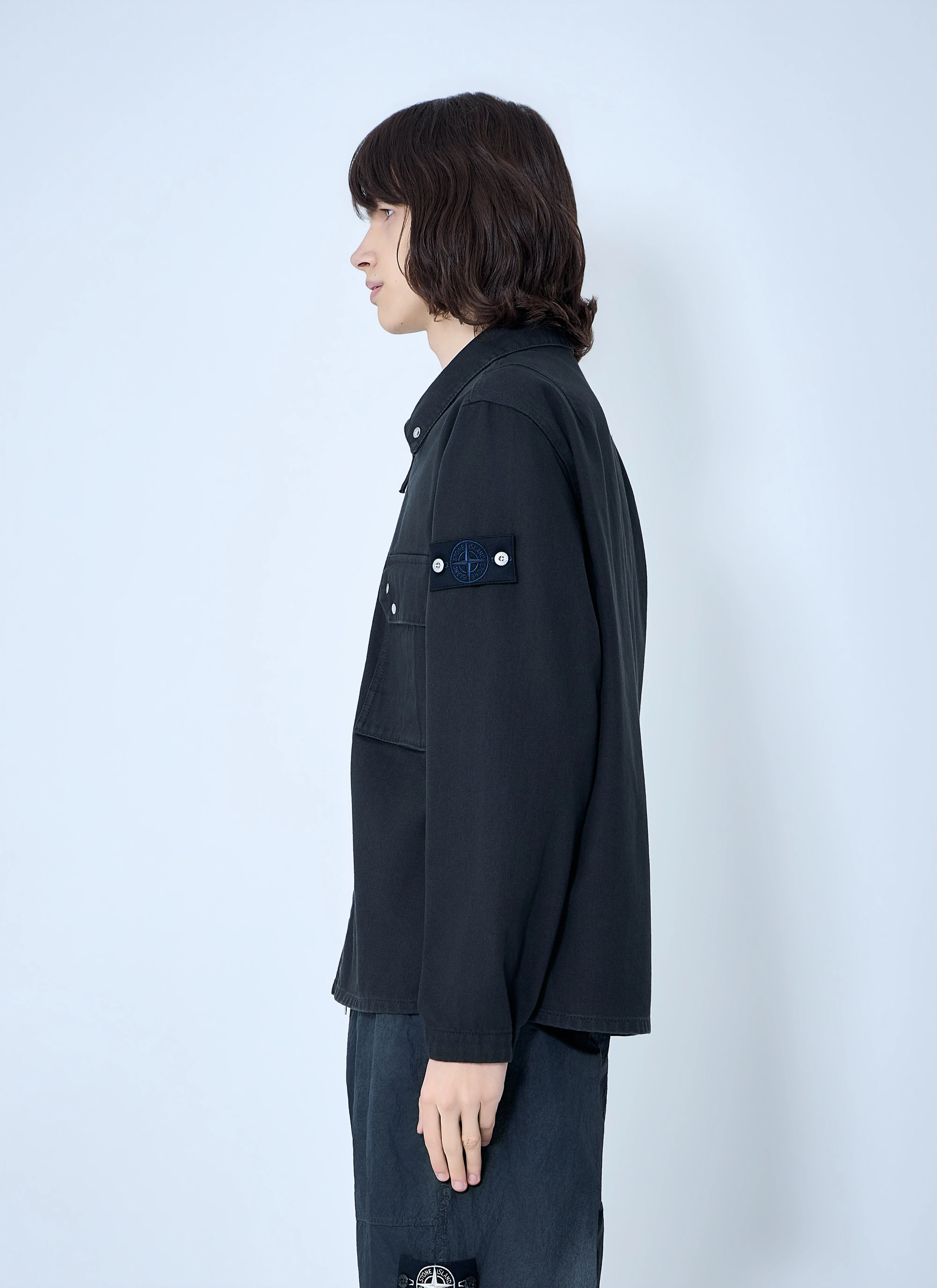 Stone Island Men Zip-Front Overshirt - Image 3