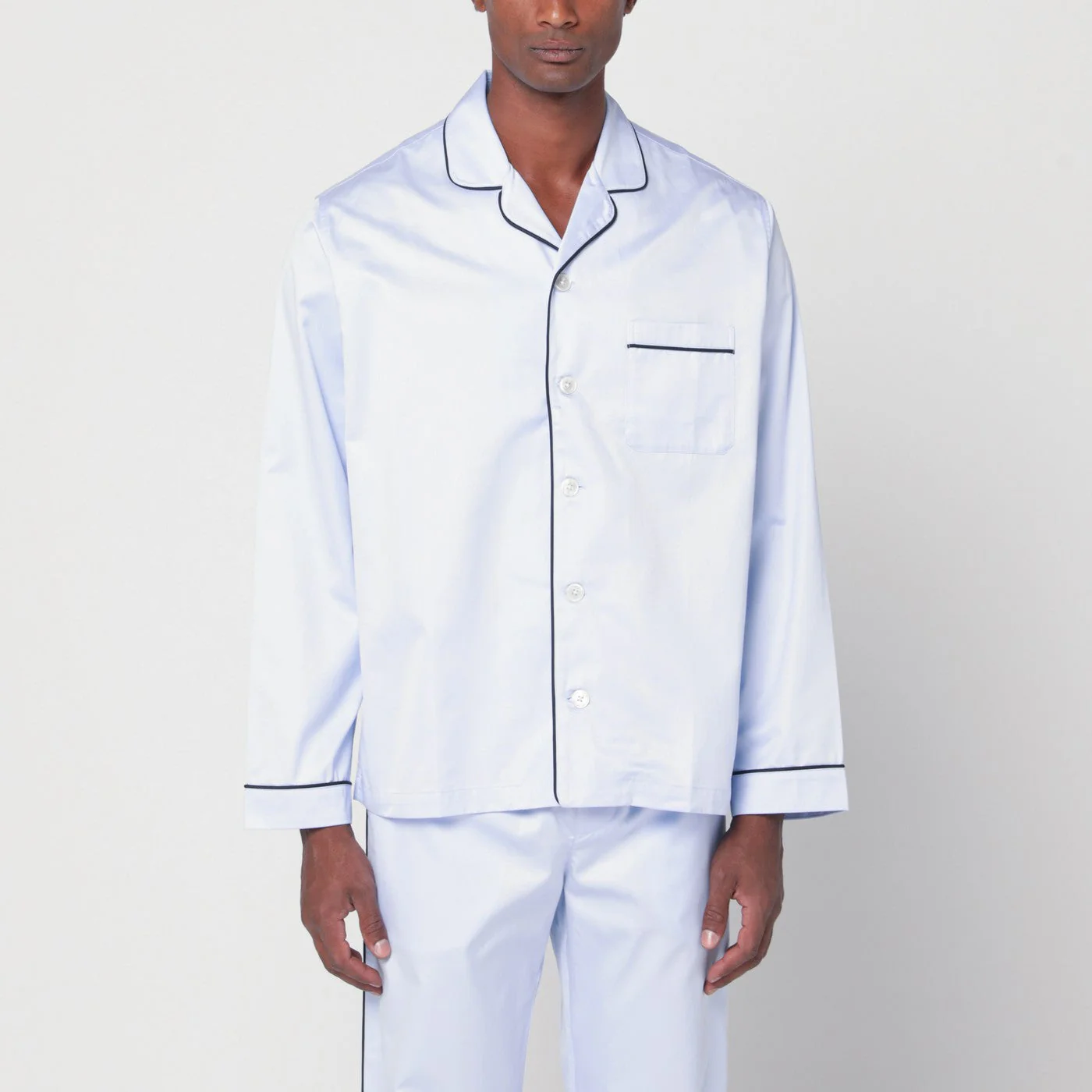 Tekla Light Blue Pyjama Shirt Men
